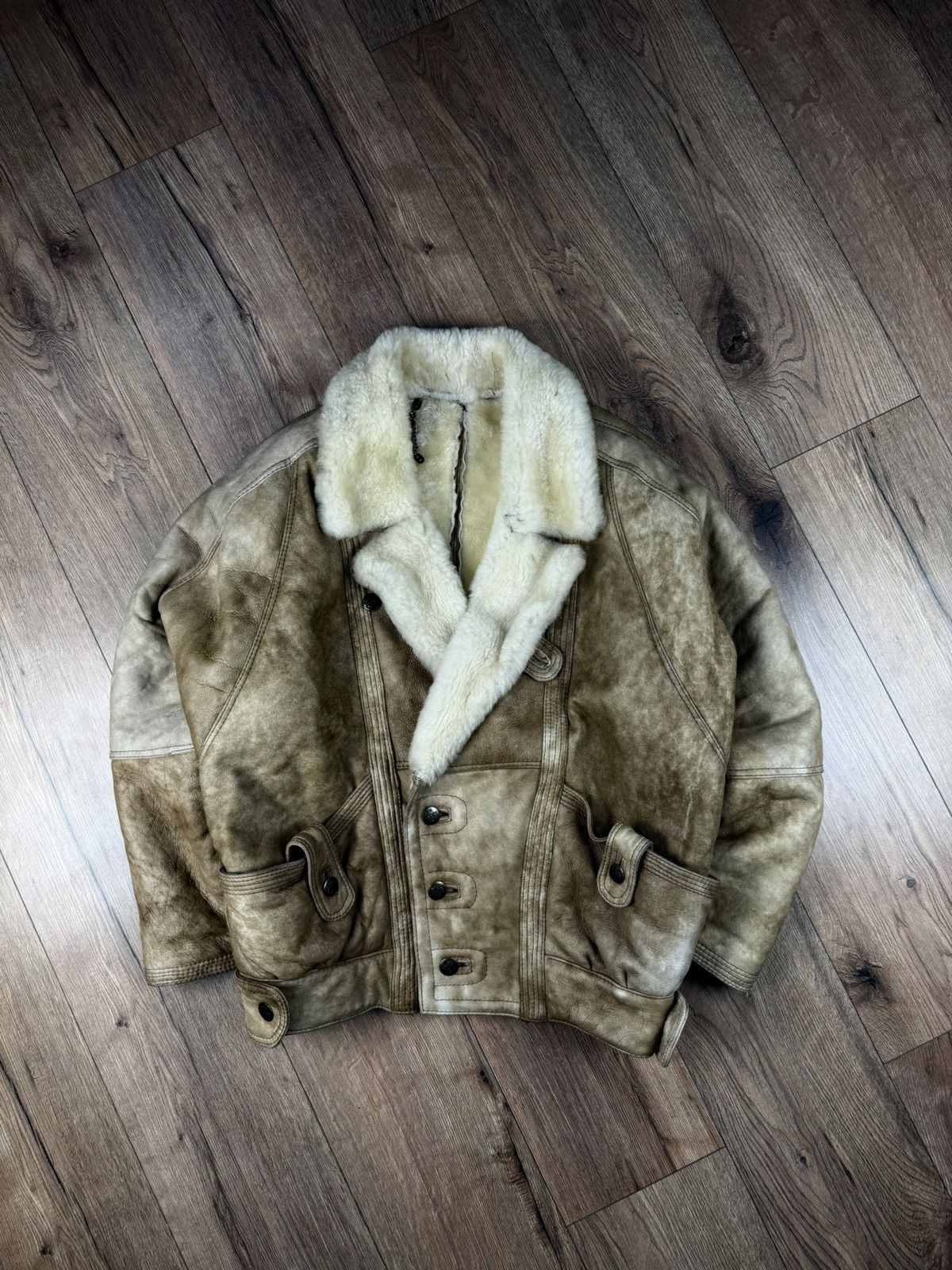 Other Vintage Italian Shearling Leather Jacket Size 50 Brown Size US M / EU 48-50 / 2 - 1 Thumbnail