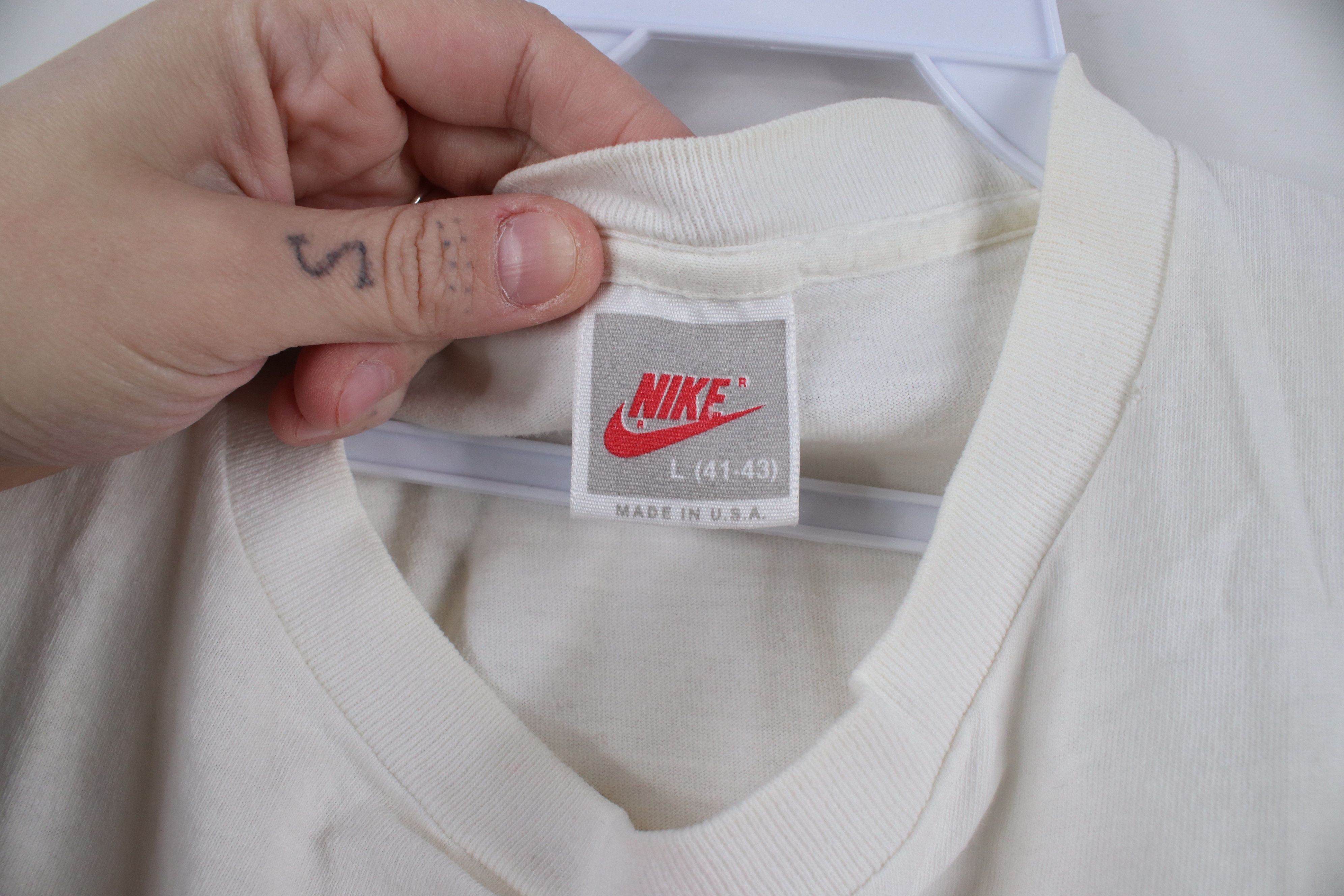 Nike × Vintage Vintage 90s Nike Spell Block Letter Short Sleeve T-Shirt USA Size US L / EU 52-54 / 3 - 9 Thumbnail