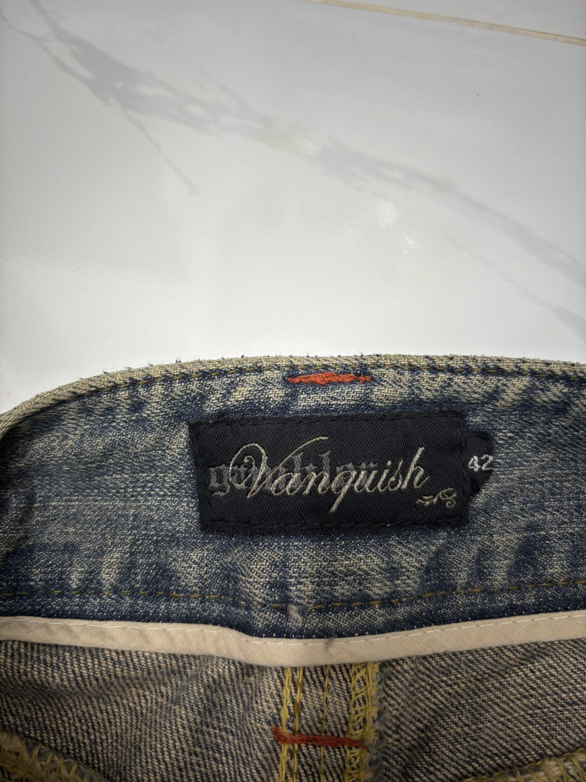 If Six Was Nine VANQUISH DISTRESSED RUSTY MUD WASH FLARE JEANS Size US 30 / EU 46 - 14 Thumbnail