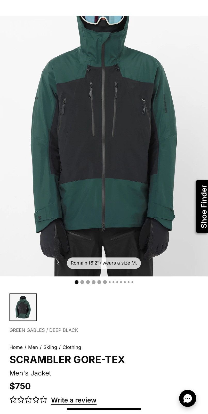 Salomon Salomon Scrambler Gore-Tex Ski Shell (Men’s / Medium) Size US M / EU 48-50 / 2 - 3 Thumbnail