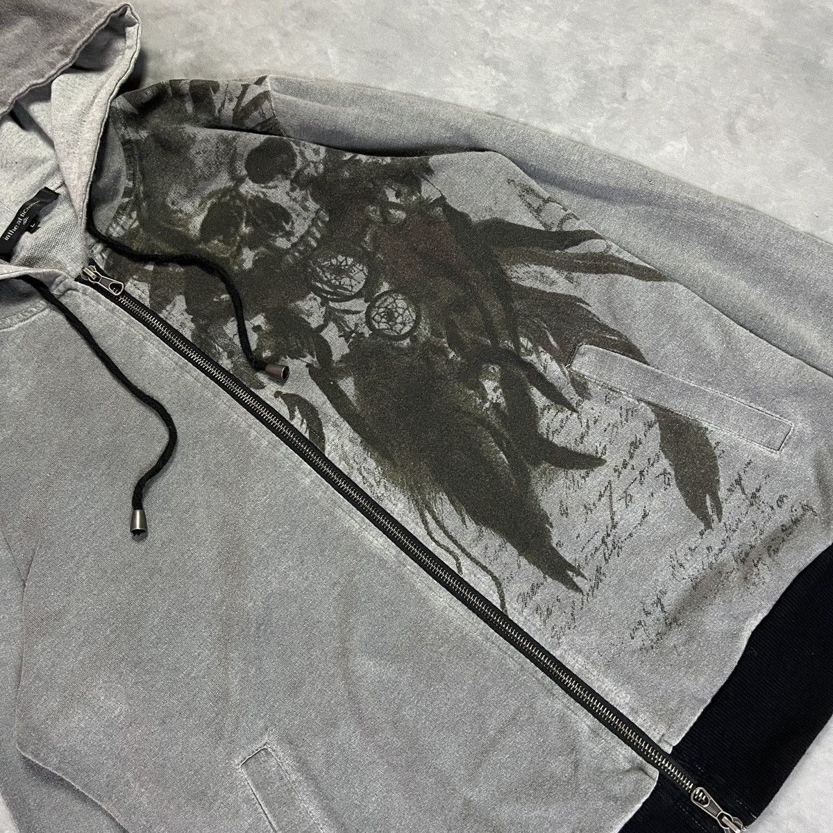 In The Attic In The Attic Y2K Poem Gothic Skull Double Zip Hoodie Size US L / EU 52-54 / 3 - 3 Thumbnail