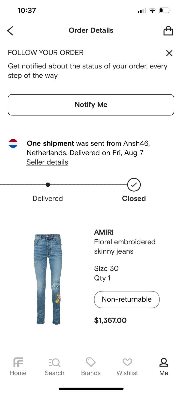 Amiri Amiri Floral Embroidered Skinny Jeans Size US 31 - 1 Thumbnail