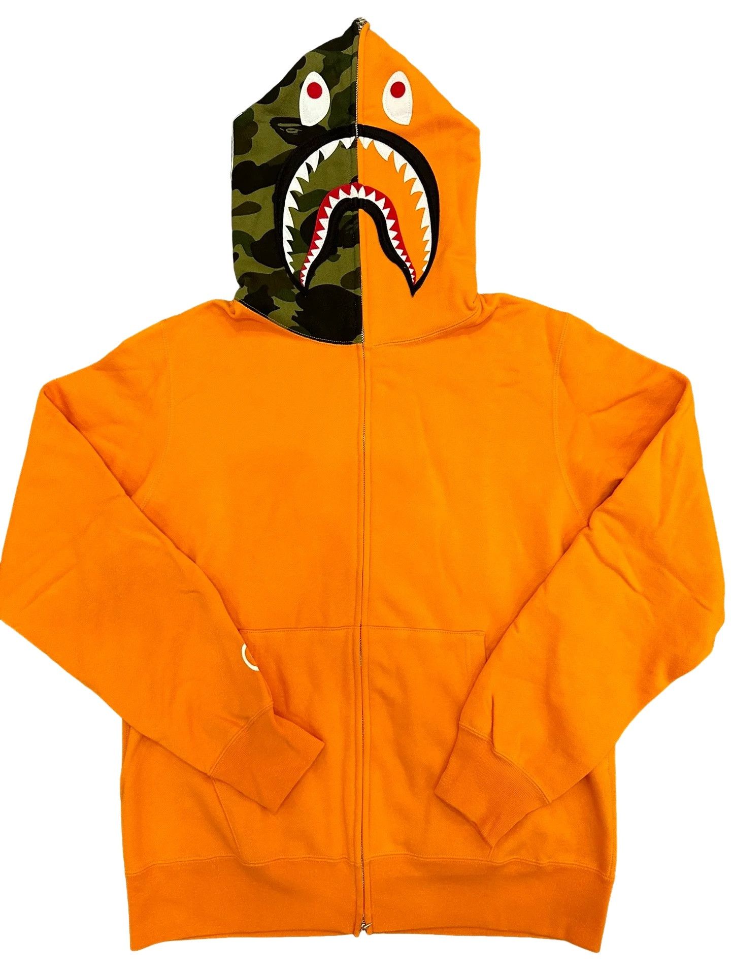 Bape BAPE Shark Tiger Camo Hoodie Orange Size XL Size US XL / EU 56 / 4 - 1 Thumbnail