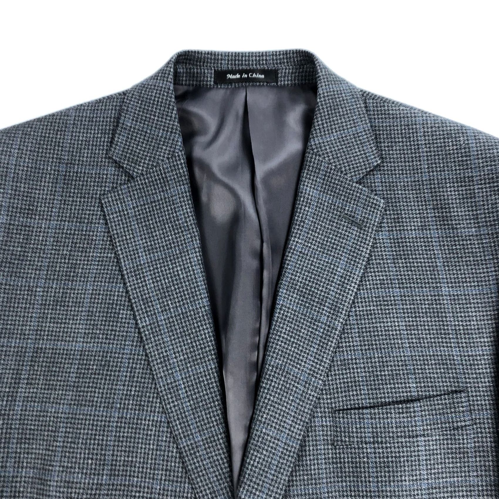 Ralph Lauren Ralph Lauren Blazer 46R Gray Glen Check Plaid 2 Button Silk Wool Jacket Single-Breasted Mens Regular Notch Lined Dry Clean Only Vintage: No Size 46R - 2 Thumbnail