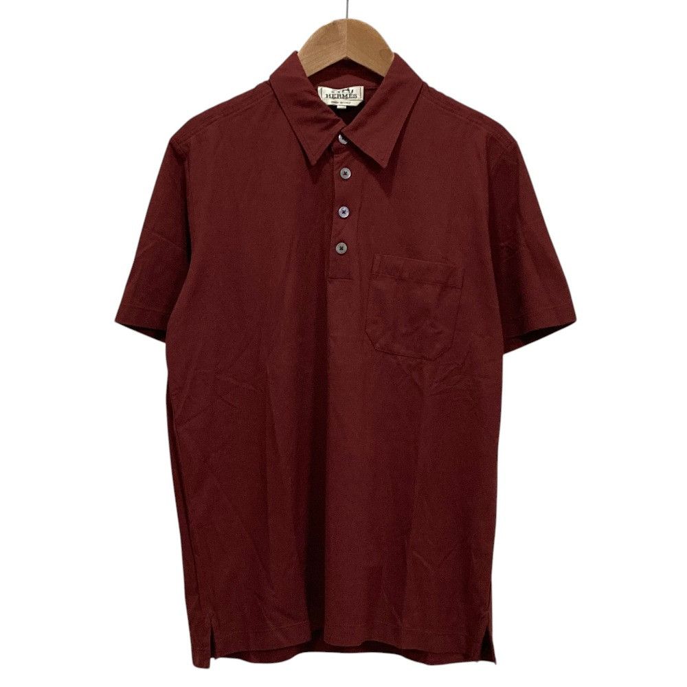 Hermes Hermes Hermes Cotton Knit Short Sleeve Polo Shirt Textile Tops DUTY FREE for USA Size ONE SIZE - 1 Thumbnail
