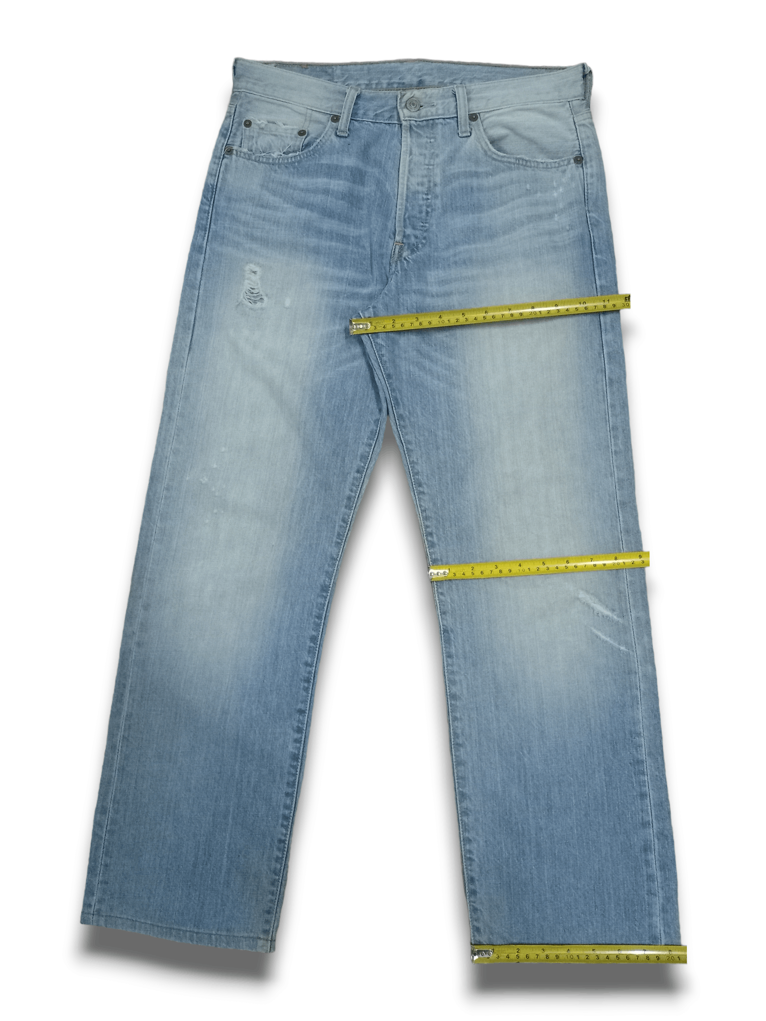 Levi's × Levi's Vintage Clothing Vintage 90s Levis 501 Blue Wash Baggy Style Distressed Jeans Size US 32 / EU 48 - 12 Thumbnail