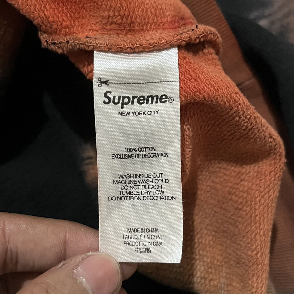 Supreme SUPREME BLEACHED HOOD SWEATSHIRT SS21 Size US L / EU 52-54 / 3 - 7 Thumbnail