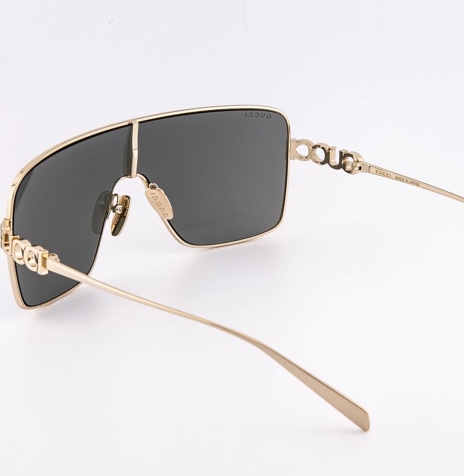 Gucci GUCCI 1936 Gg1936S Gold Black Logo Wrap Sunglasses 001 Size ONE SIZE - 6 Thumbnail