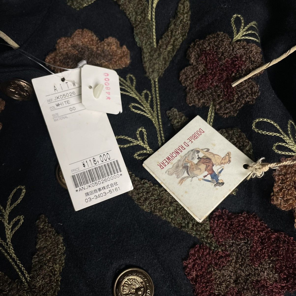 Double D Ranch 🔥 DOUBLE D RANCH EMBROIDERED NATIVE FLOWER WOOL JACKET Size M / US 6-8 / IT 42-44 - 15 Thumbnail