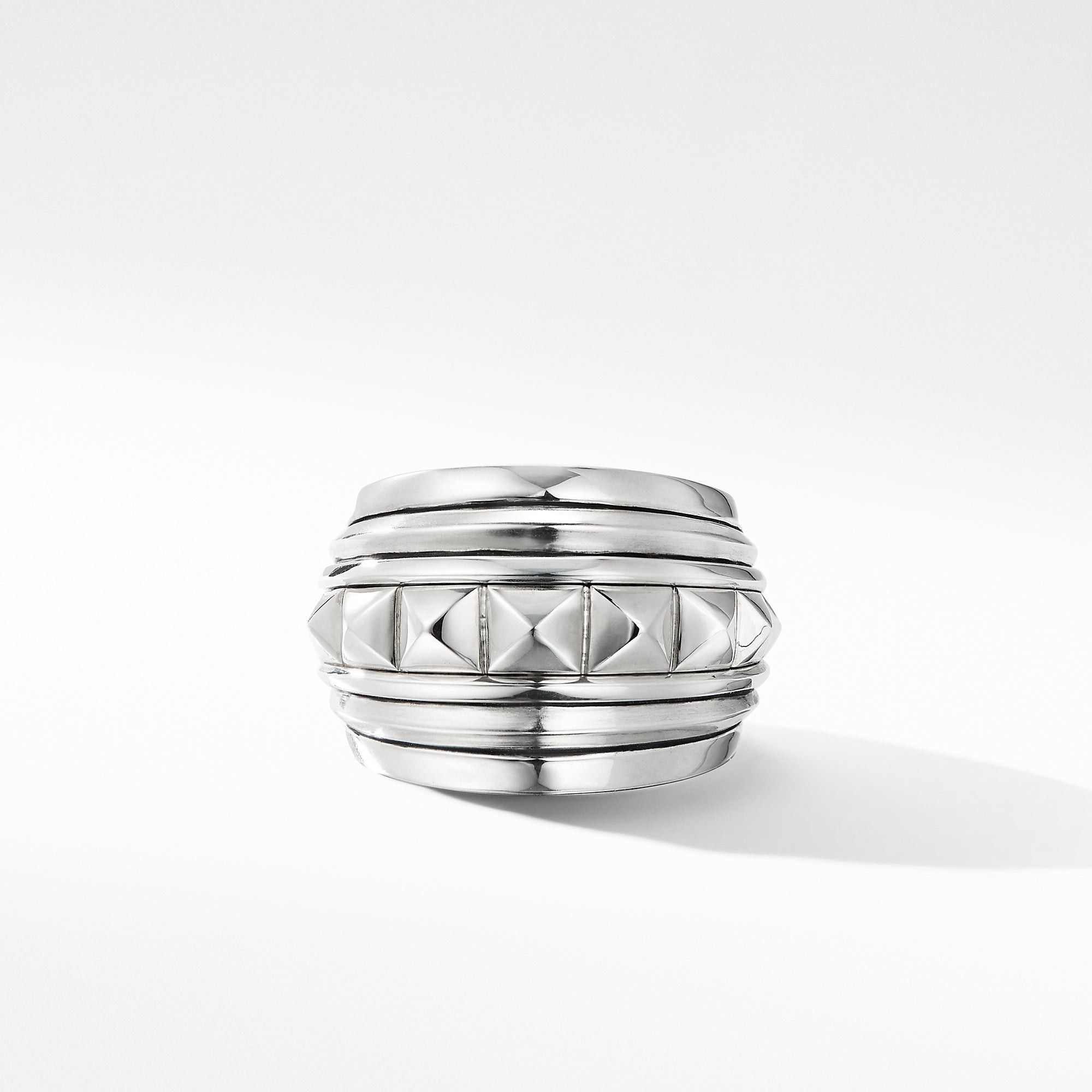 David Yurman o1w1db10325 Modern Pyramid Ring in Sterling Silver Size ONE SIZE - 2 Thumbnail