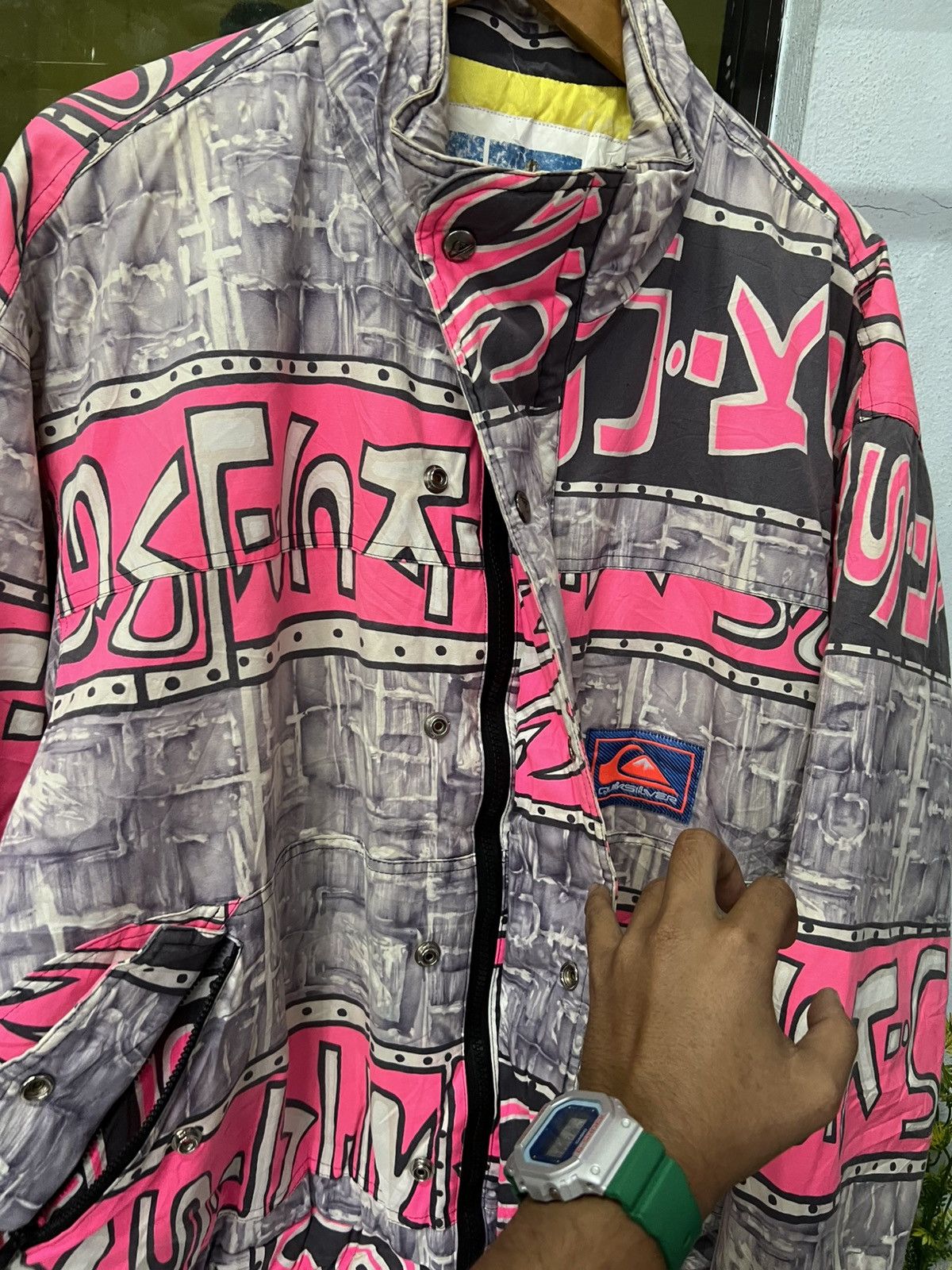 Quiksilver × Vintage RARE QUIKSILVER SKI BOMBER JAVKET SKI Size US L / EU 52-54 / 3 - 4 Thumbnail
