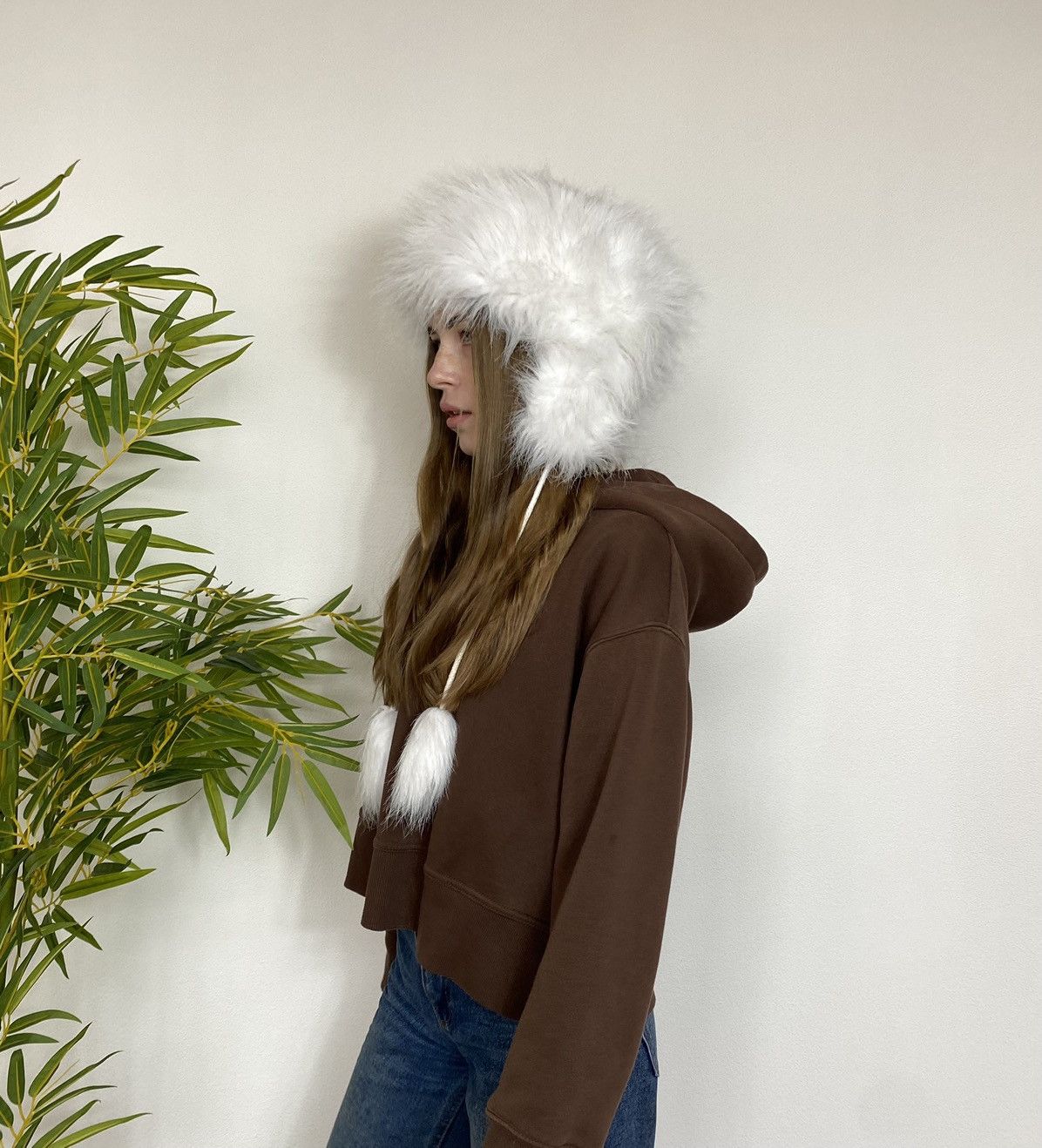 Vintage CUTE Y2K FLUFFY FUR MOHAIR USHANKA VOLUME AVIATOR HAT Size ONE SIZE - 2 Thumbnail