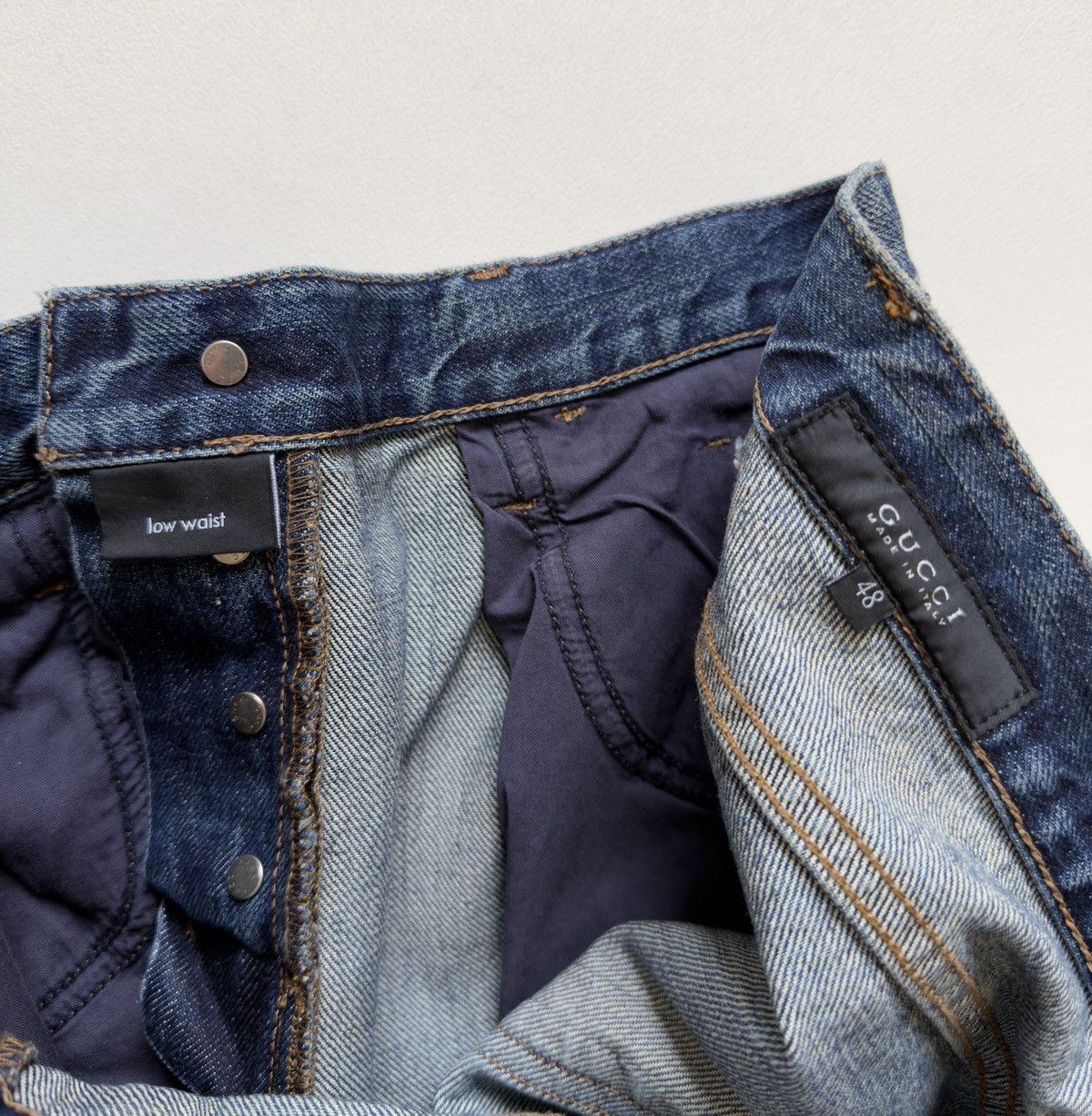 Gucci Early 2010s Washed Blue Skinny Jeans Size US 34 / EU 50 - 7 Thumbnail