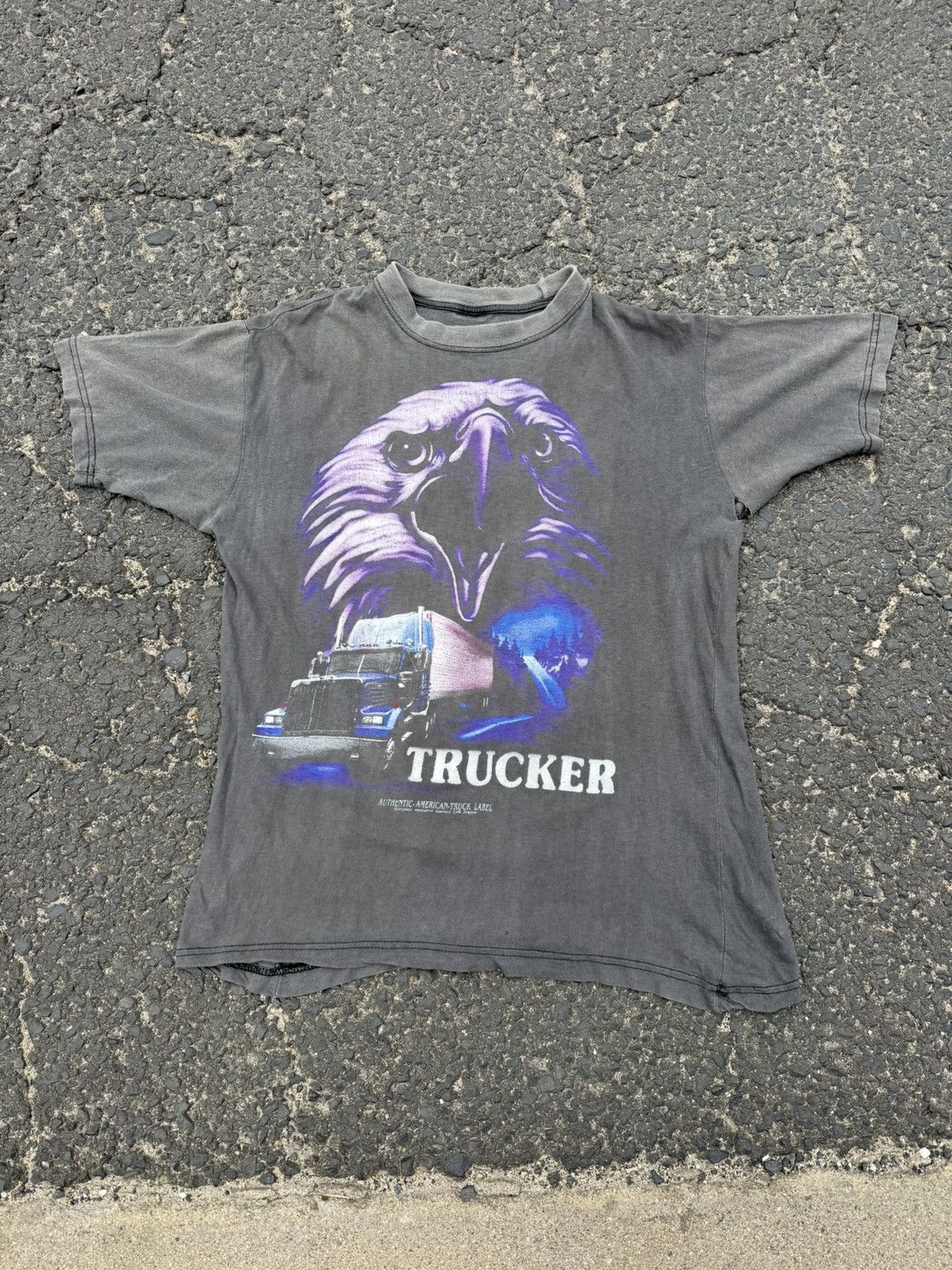 West Coast Choppers 80s/90s 3d Emblem Style Trucker Eagle Choppers Thrashed Tee Size US S / EU 44-46 / 1 - 16 Thumbnail