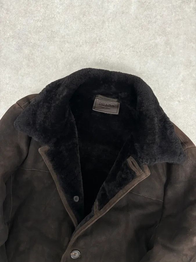 Prada AW2012 Prada Dark Brown Shearling Leather Jacket Size US M / EU 48-50 / 2 - 8 Thumbnail