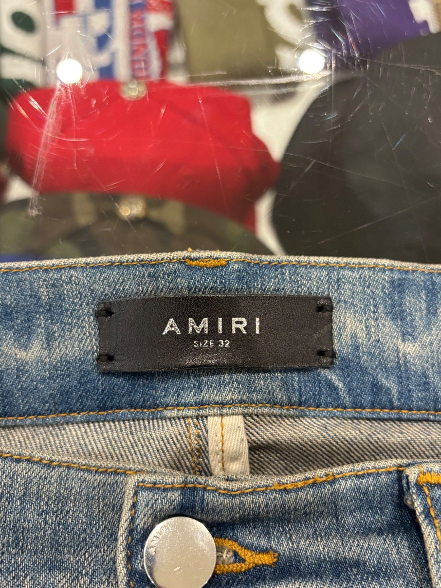 Amiri Amiri Camo Applique Denim Jeans Clay Indigo Size US 32 / EU 48 - 4 Thumbnail