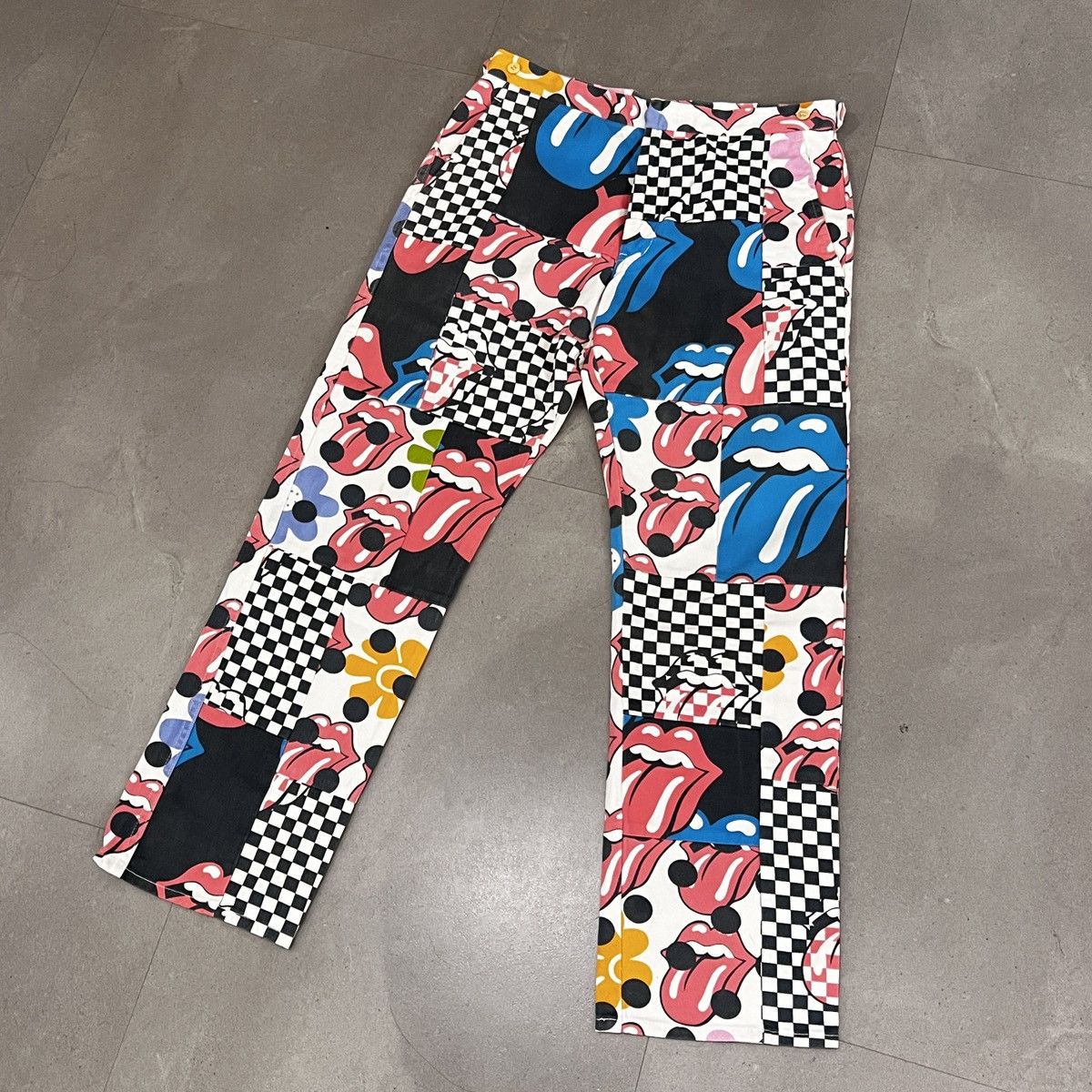 Comme des Garcons Homme Plus × The Rolling Stones SS06 Comme Des Garcons Rolling Stones Patchwork Pants Size US 31 - 1 Thumbnail