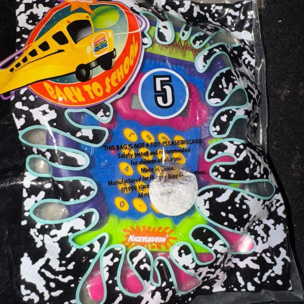 Nickelodeon Nickelodeon Back To School Calculator #5 - 1999 Burger King Size ONE SIZE - 3 Thumbnail