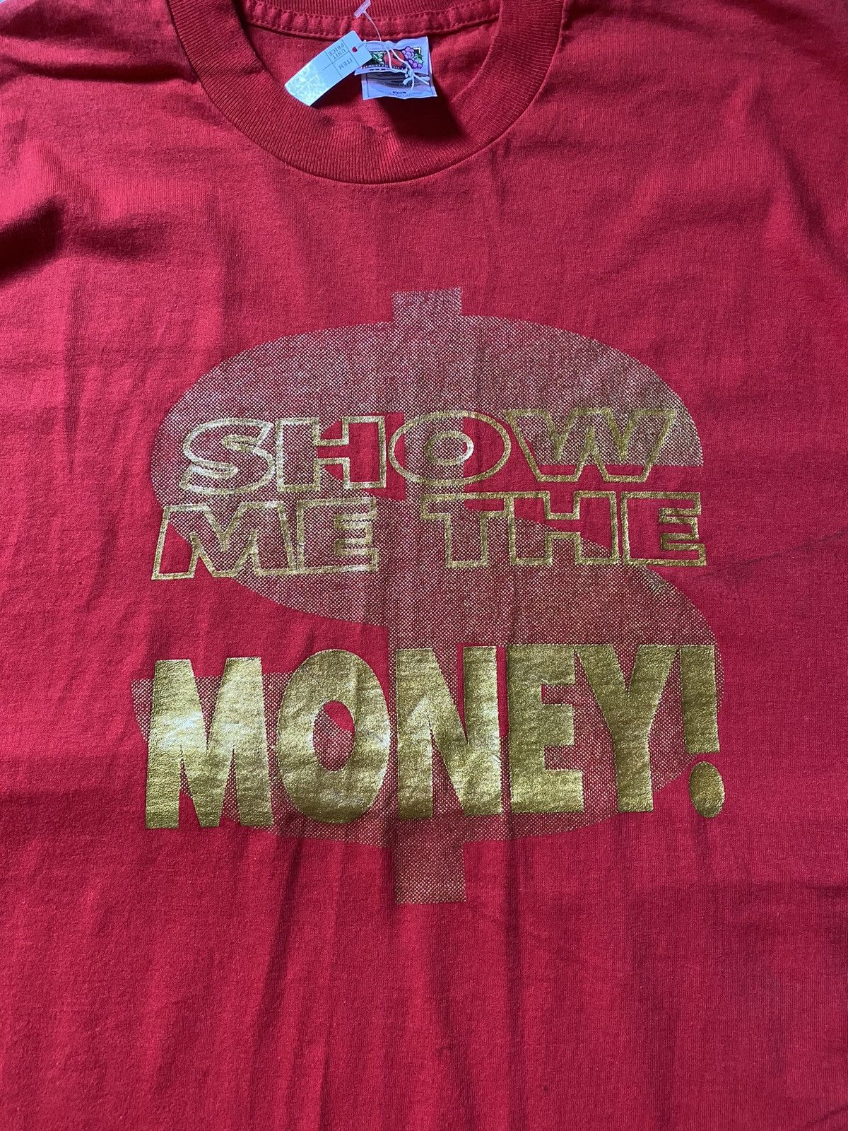 Fruit Of The Loom × Vintage Vintage Show Me The Money Single Stitch Big Size Size US XXL / EU 58 / 5 - 2 Thumbnail