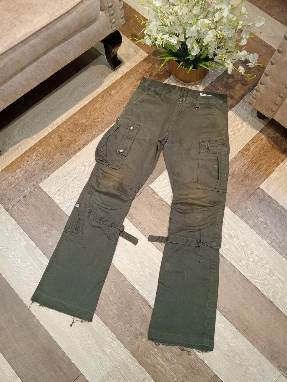 semanticdesign SEMANTICDESIGN JAPAN STRETCH MULTIPOCKET BANDAGE FLARED PANT Size US 31 - 2 Thumbnail