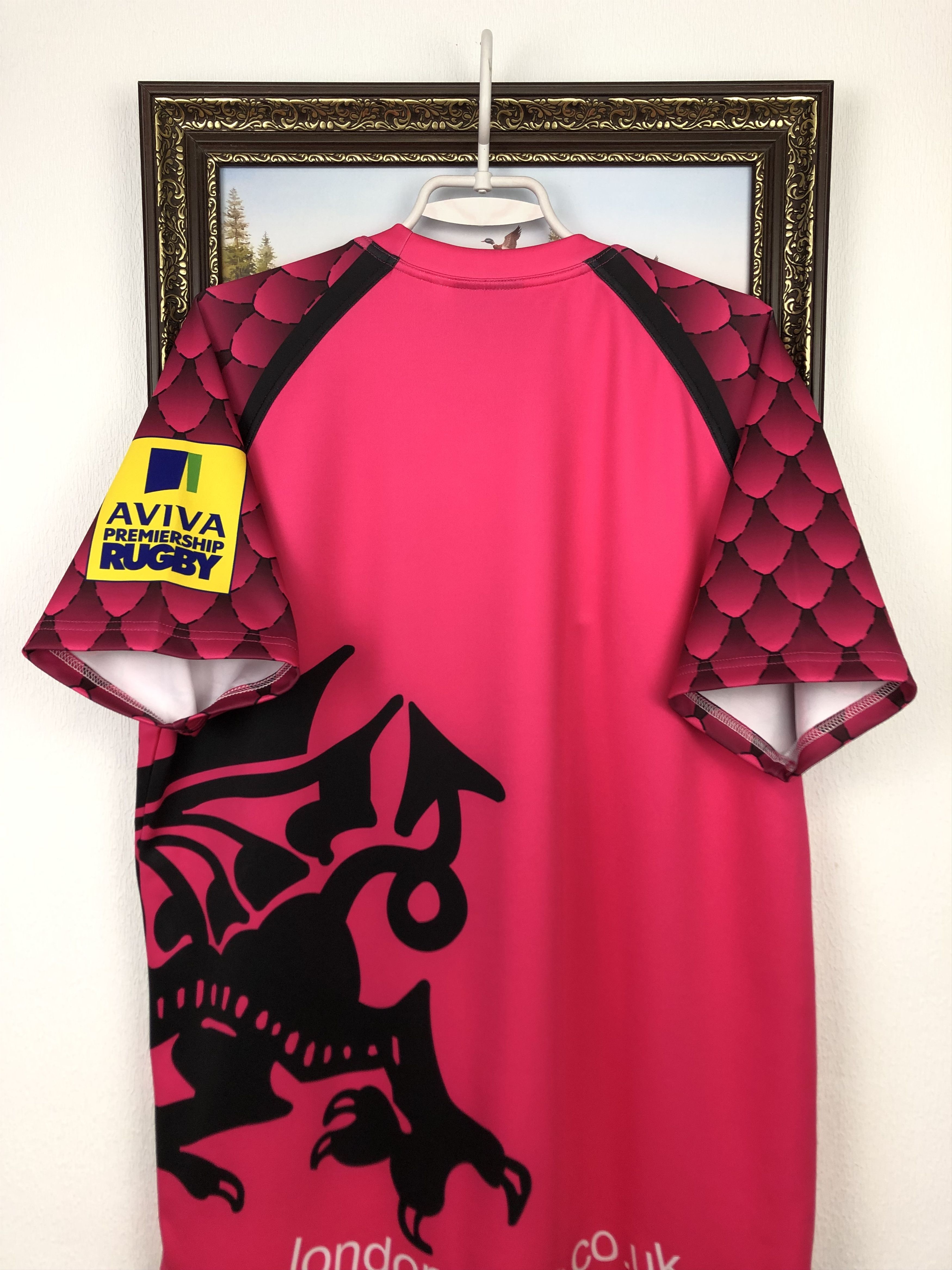 Other Rare London Welsh Rugby Union Shirt Rhino Jersey Trikot Size US L / EU 52-54 / 3 - 11 Thumbnail