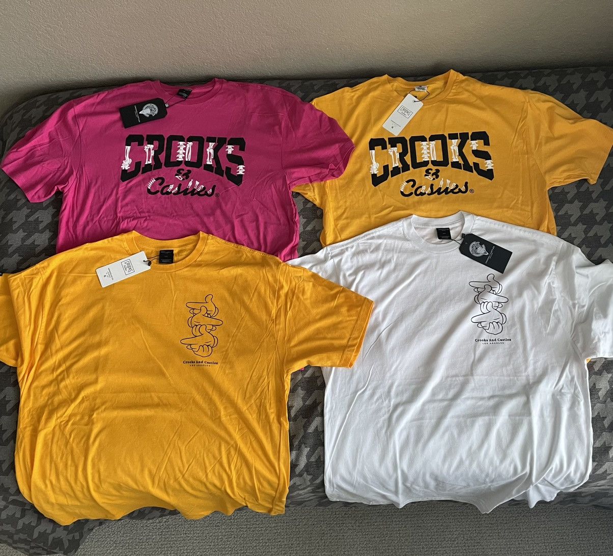 Crooks & Castles Crooks & Castles T-Shirt Bundle (4) Size XL New With Tags Size US XL / EU 56 / 4 - 1 Thumbnail
