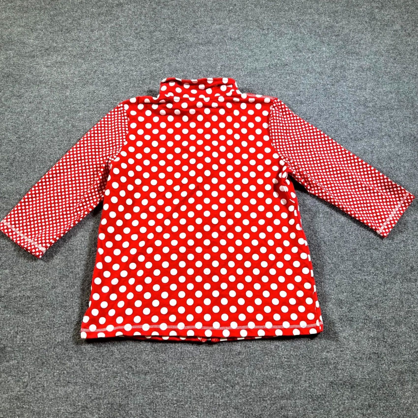 Vintage Onque Casual Jacket Womens XL Red White Polka Dot 3/4 Sleeve Full Zip Jacket Size L / US 10 / IT 46 - 2 Thumbnail