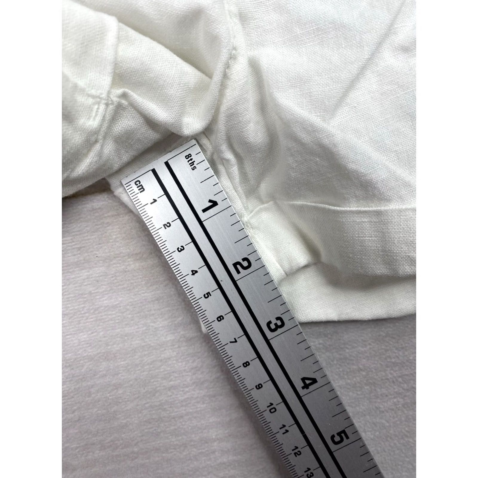 Vintage VTG Charlotte Russe Womens Shorts Sz 10 White Linen Blend Cargo Cuffed 90s Vest? Size 32" / US 10 / IT 46 - 6 Thumbnail