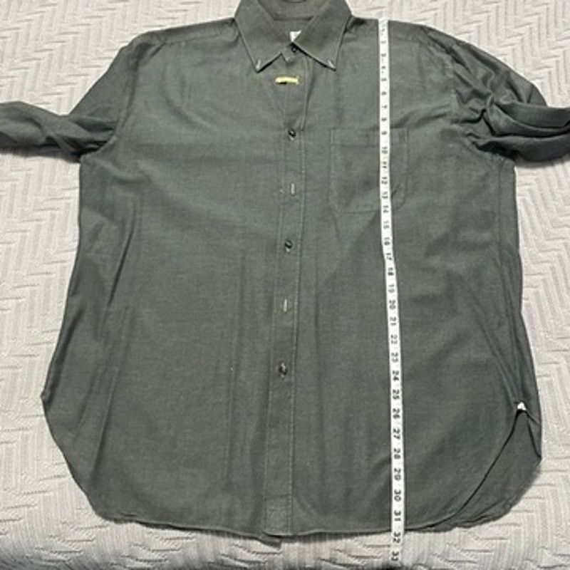 Luigi Borrelli Borrelli green gray button down size 17.5 Size US XL / EU 56 / 4 - 8 Thumbnail
