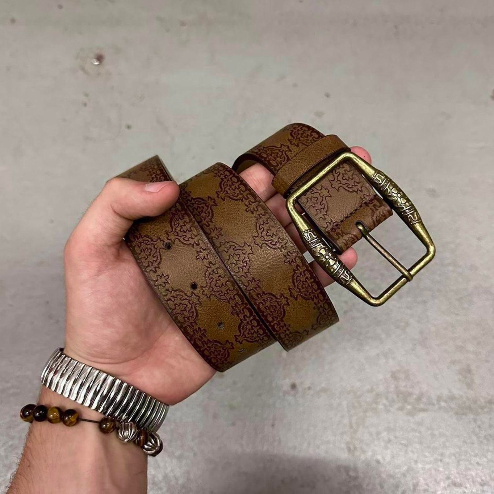 Other Brown engraved pattern western style WMNS Size ONE SIZE - 1 Thumbnail