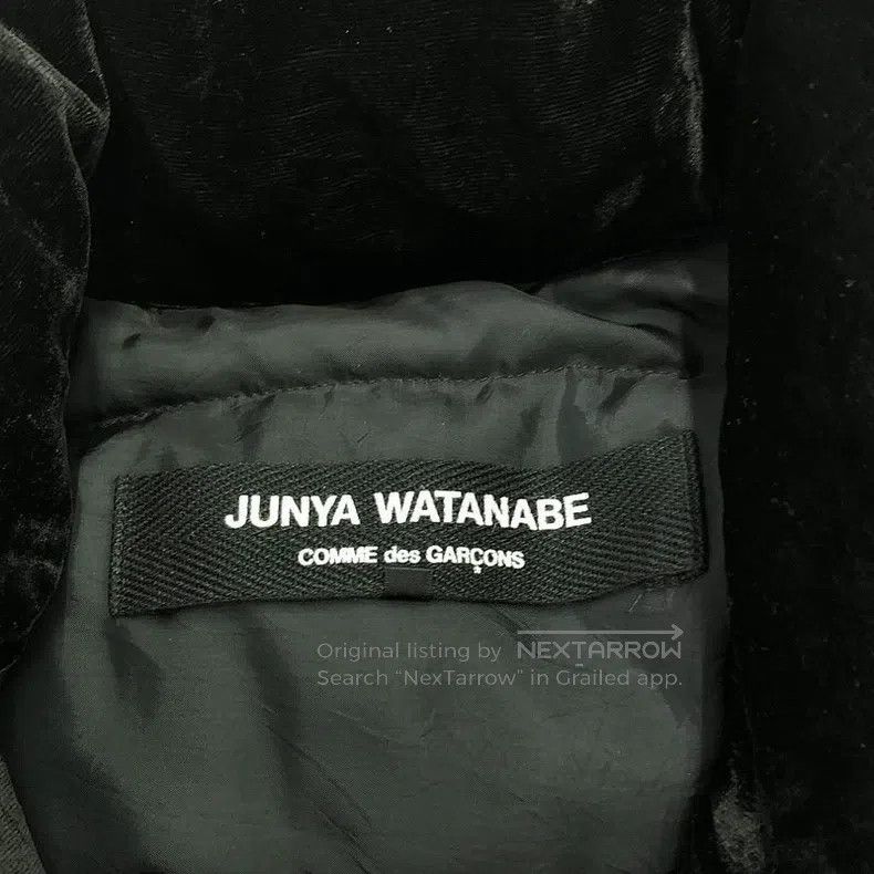 Junya Watanabe Black velvet cape-style down jacket