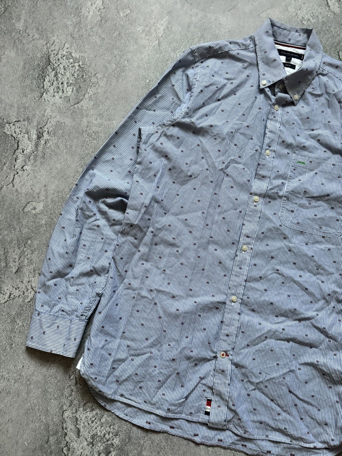 Designer × Tommy Hilfiger Tommy Hilfiger monogram striped shirt button up long sleeve Size US M / EU 48-50 / 2 - 5 Thumbnail
