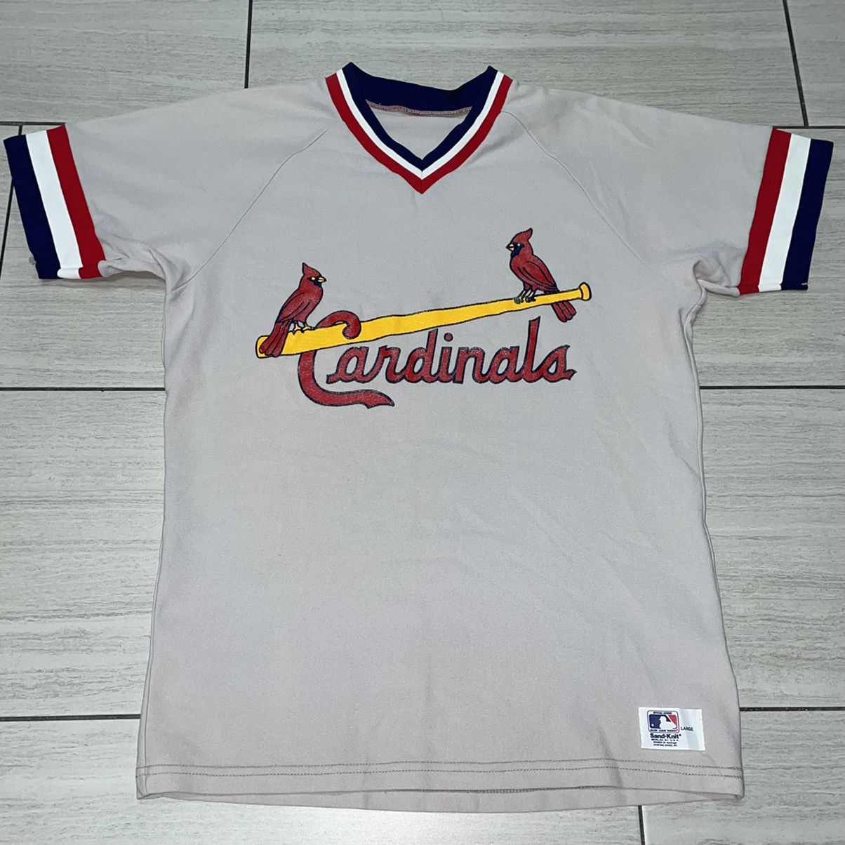 MLB Vintage Sand Knit Cardinals Jersey Size US L / EU 52-54 / 3 - 1 Thumbnail