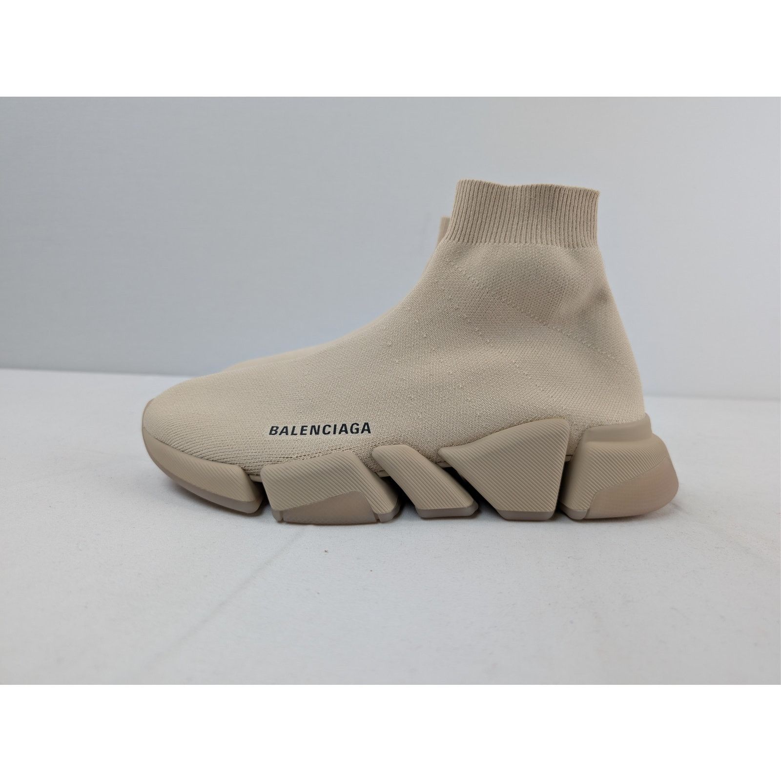 Balenciaga o1rshd1 Speed 2.0 Re Cycled Sneakers in Sand Beige Size US 7 / EU 40 - 10 Thumbnail