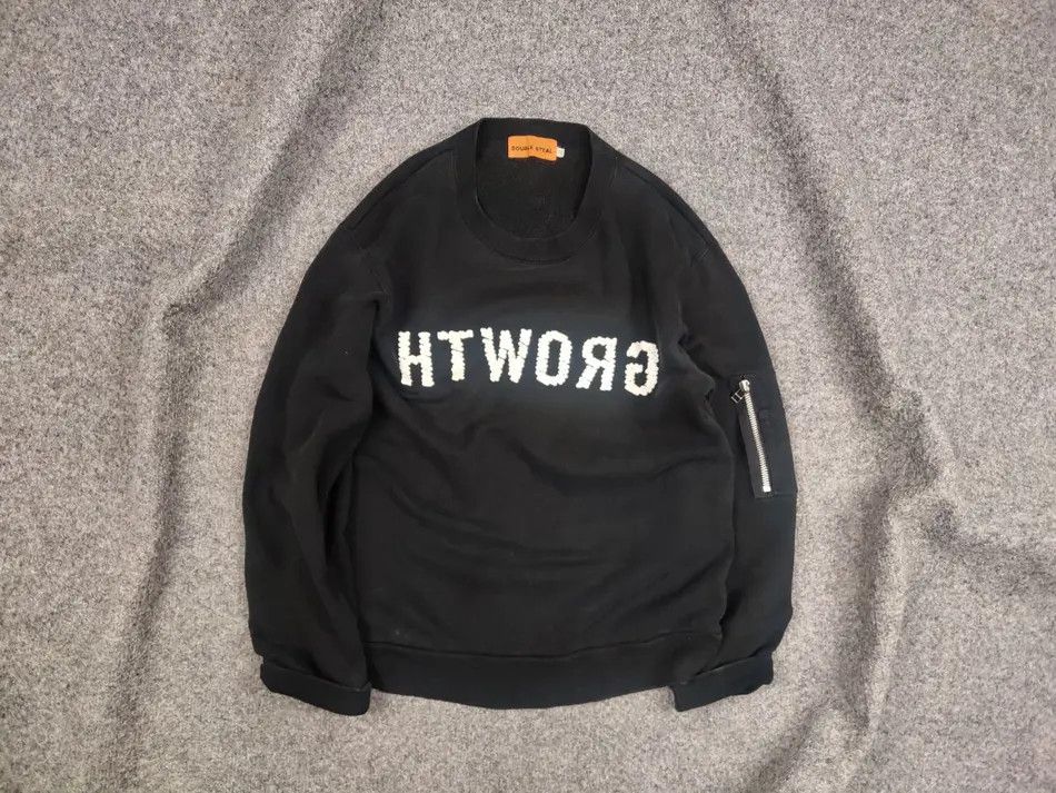 Vintage 90's Double Steal Japanese Logo Black Sweatshirt