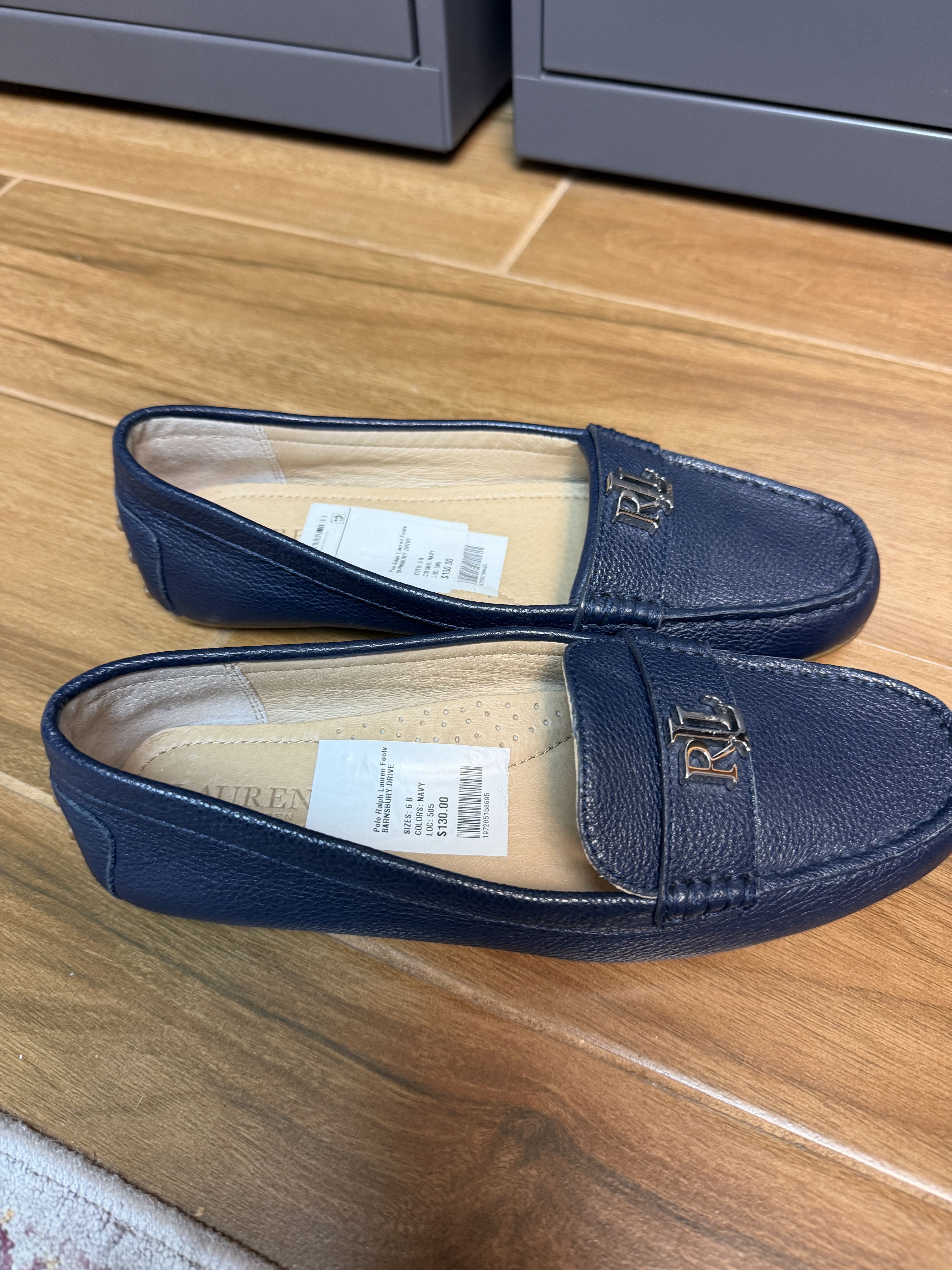 Polo Ralph Lauren Polo Ralph Lauren Women's Navy Barnsbury Leather Drivers Size US 6 / IT 36 - 2 Thumbnail