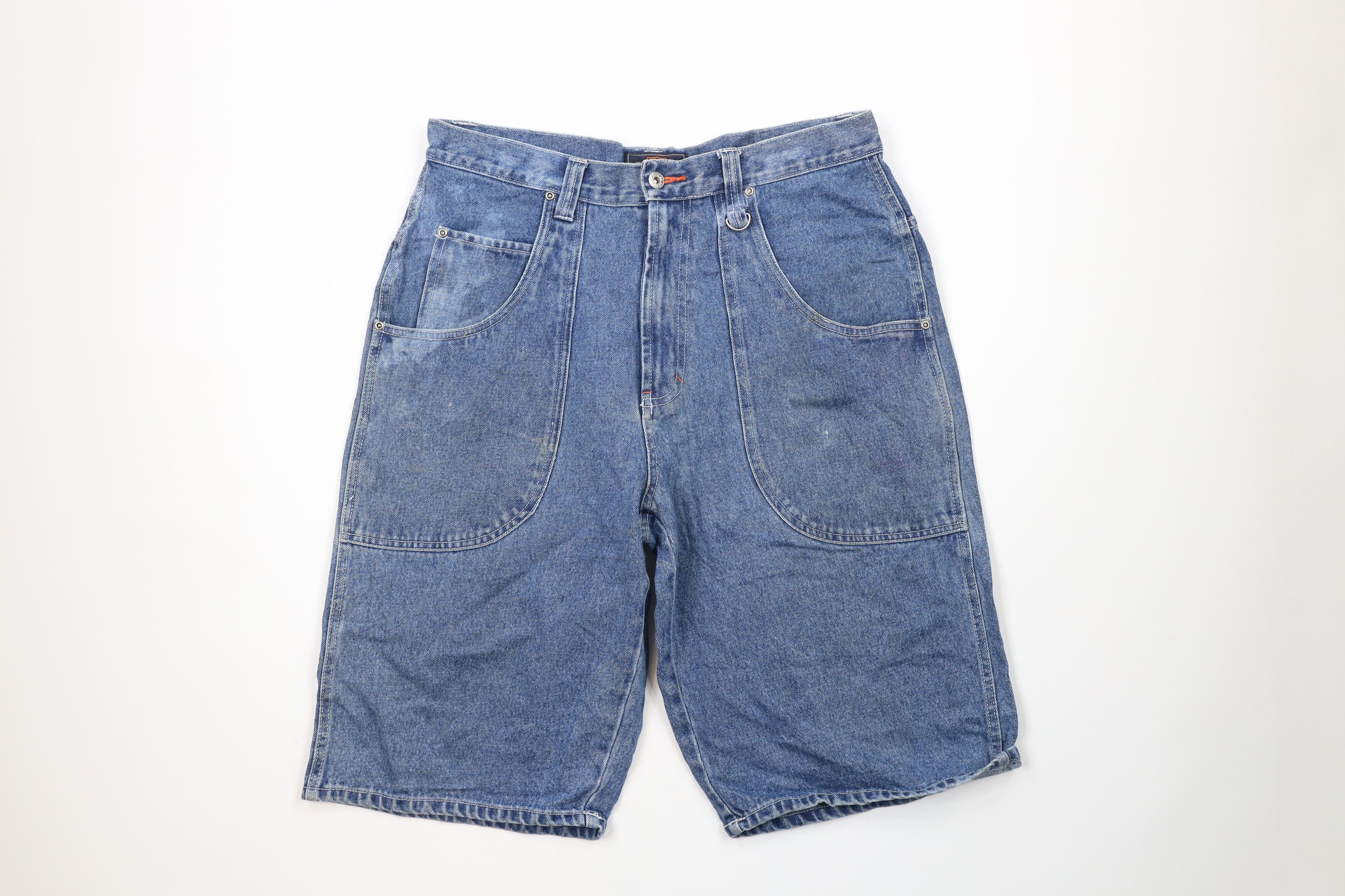 Vintage Vintage 90s Streetwear Big Pocket Denim Jean Shorts Jorts Size US 36 / EU 52 - 1 Thumbnail