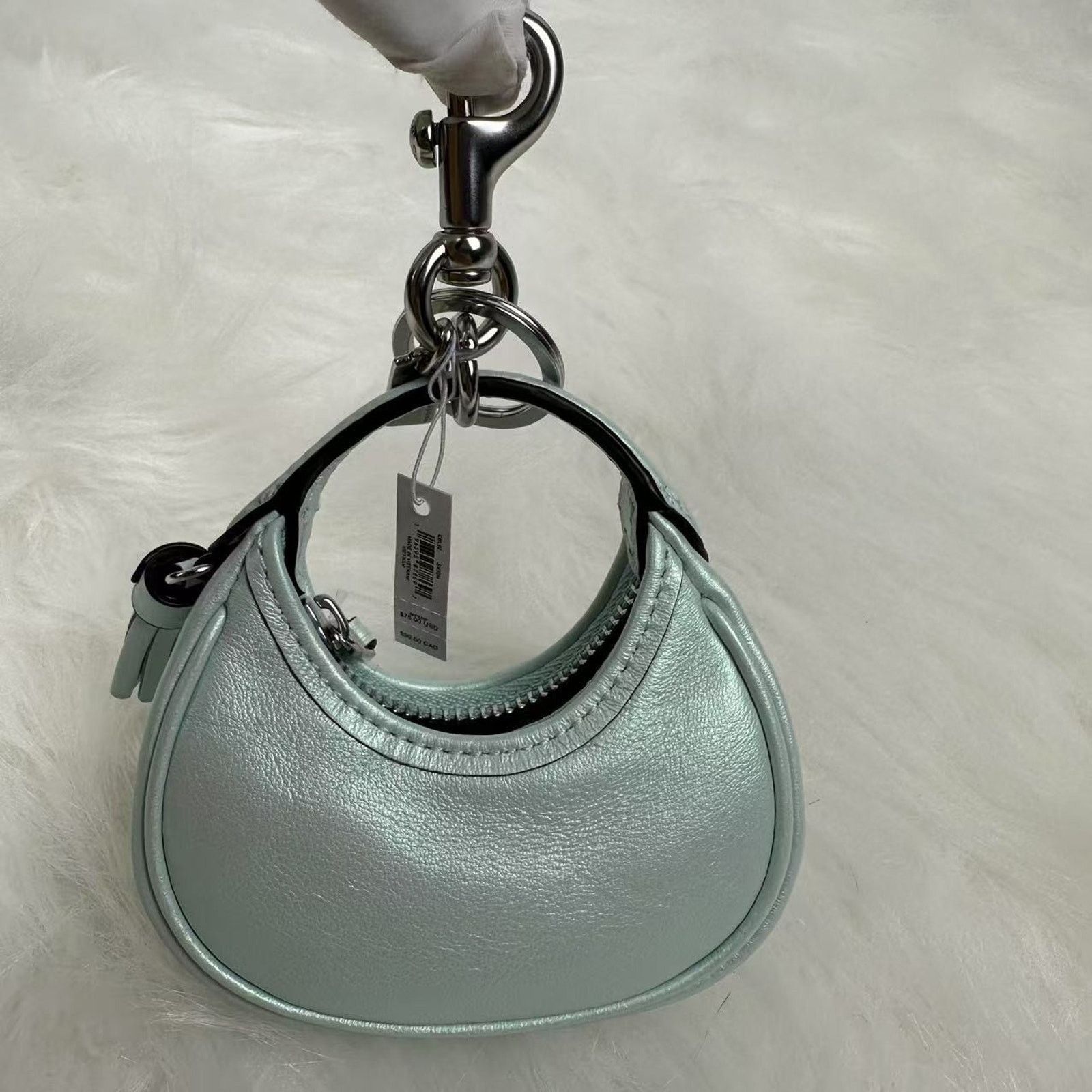 Coach Coach Mini Carmen Bag Charm Pearlized leather/Silver/Green Size ONE SIZE - 4 Thumbnail
