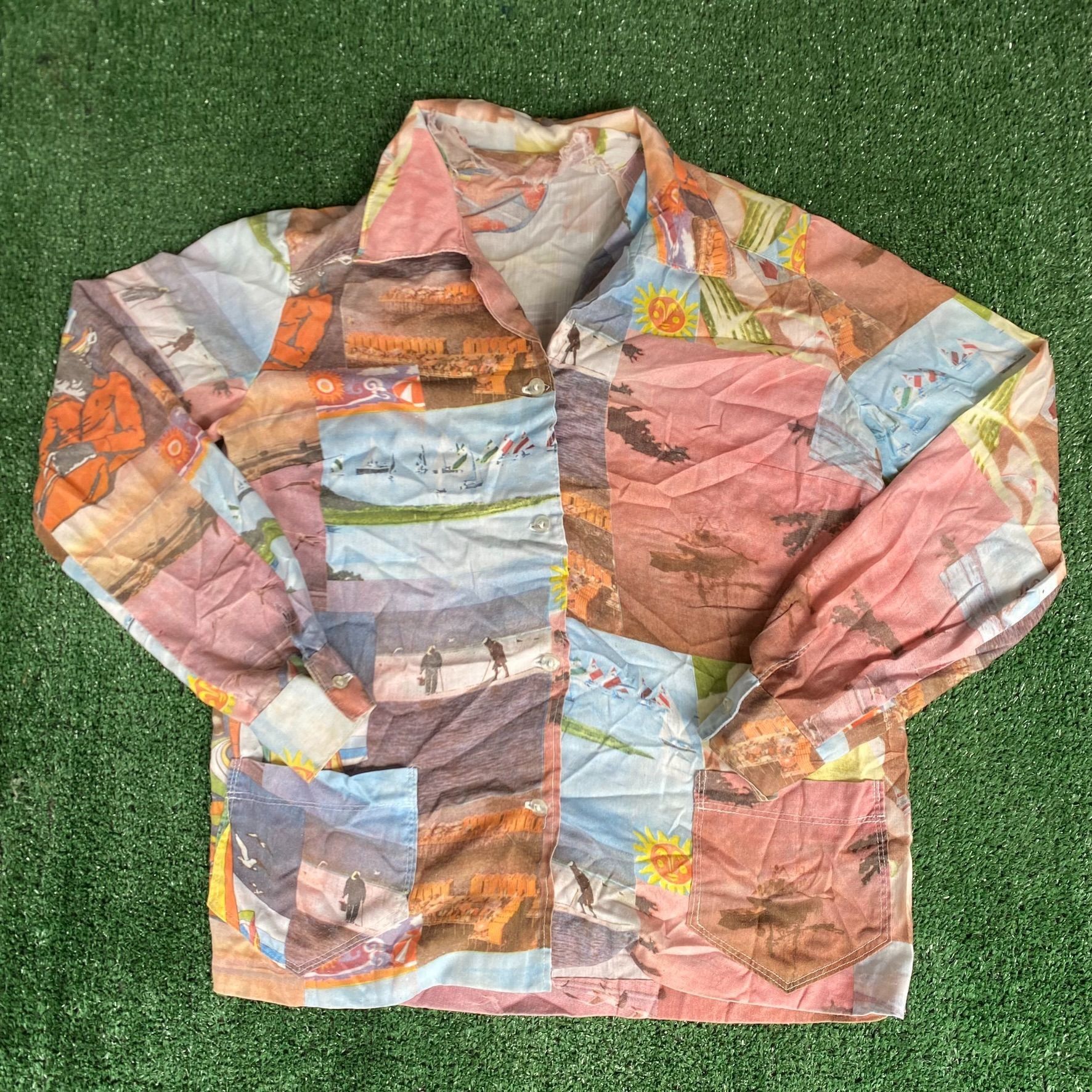 Vintage Vintage 80s Sailing Shirt Tropical Beach Preppy Long Sleeve Size US M / EU 48-50 / 2 - 1 Thumbnail
