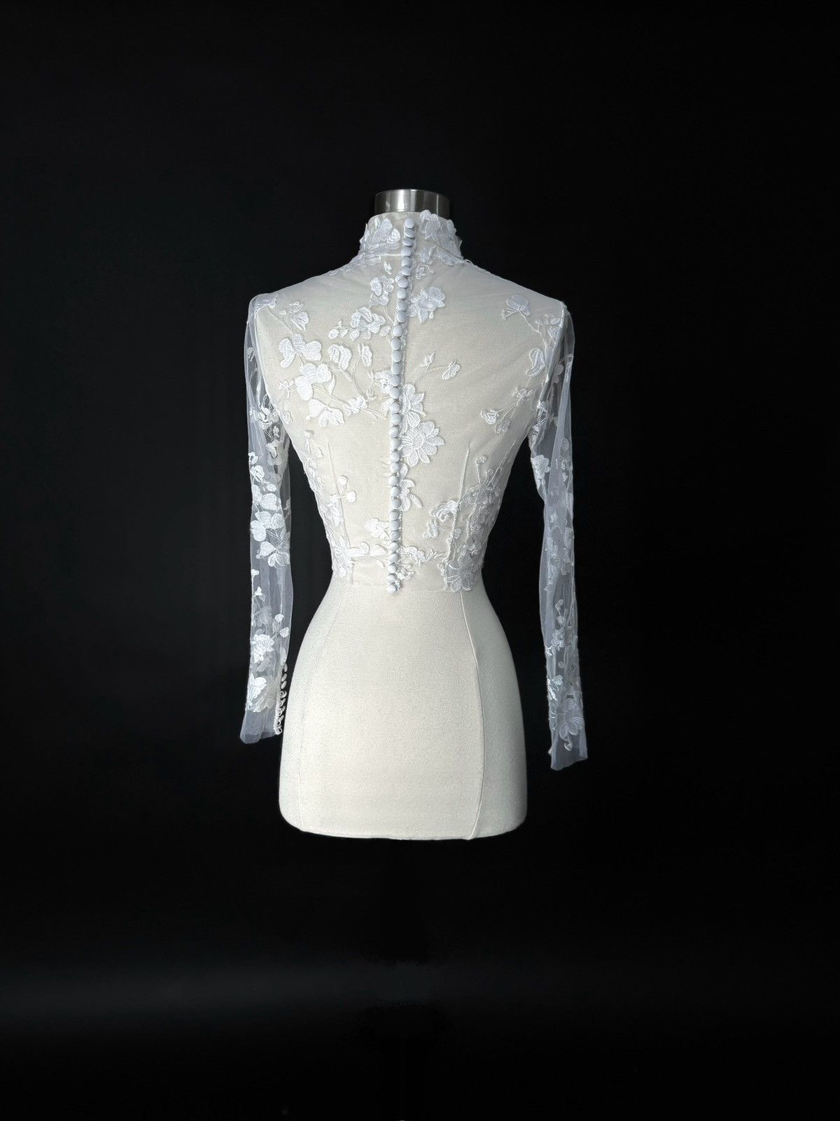 Other Preloved US 6 Anna Augusta Custom Bridal Lace Cape Size M / US 6-8 / IT 42-44 - 8 Thumbnail