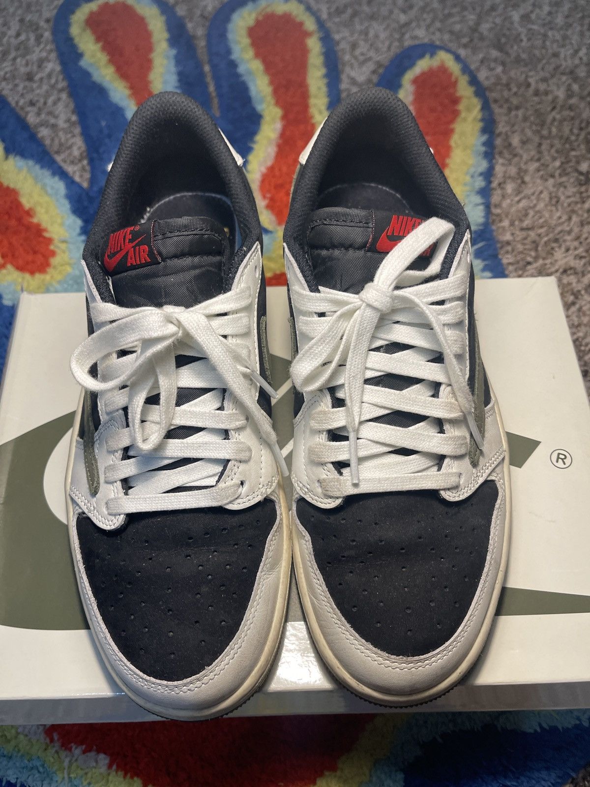 Nike × Travis Scott Jordan 1 Retro Low OG SP Travis Scott Olive Size US 9 / IT 39 - 4 Thumbnail