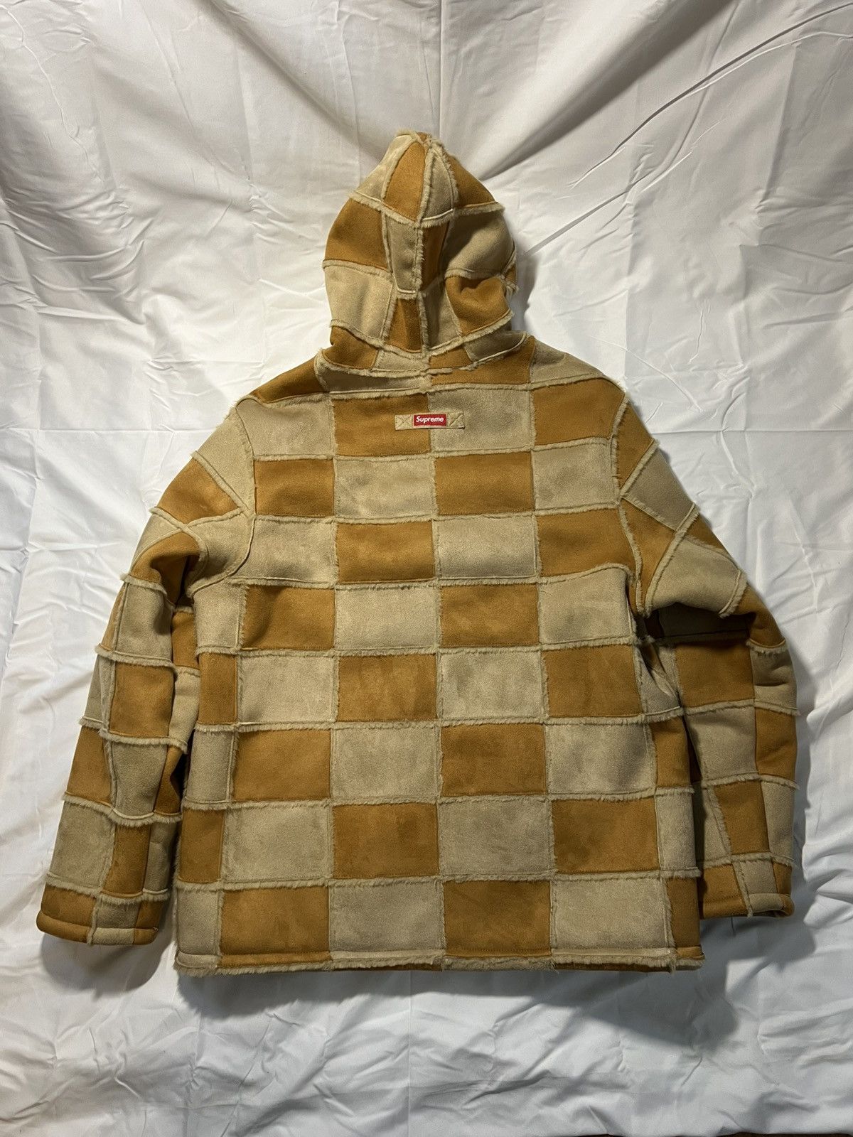 Supreme Supreme 2020 Faux Suede Patchwork Hooded Jacket Brown Size M Size US M / EU 48-50 / 2 - 8 Thumbnail