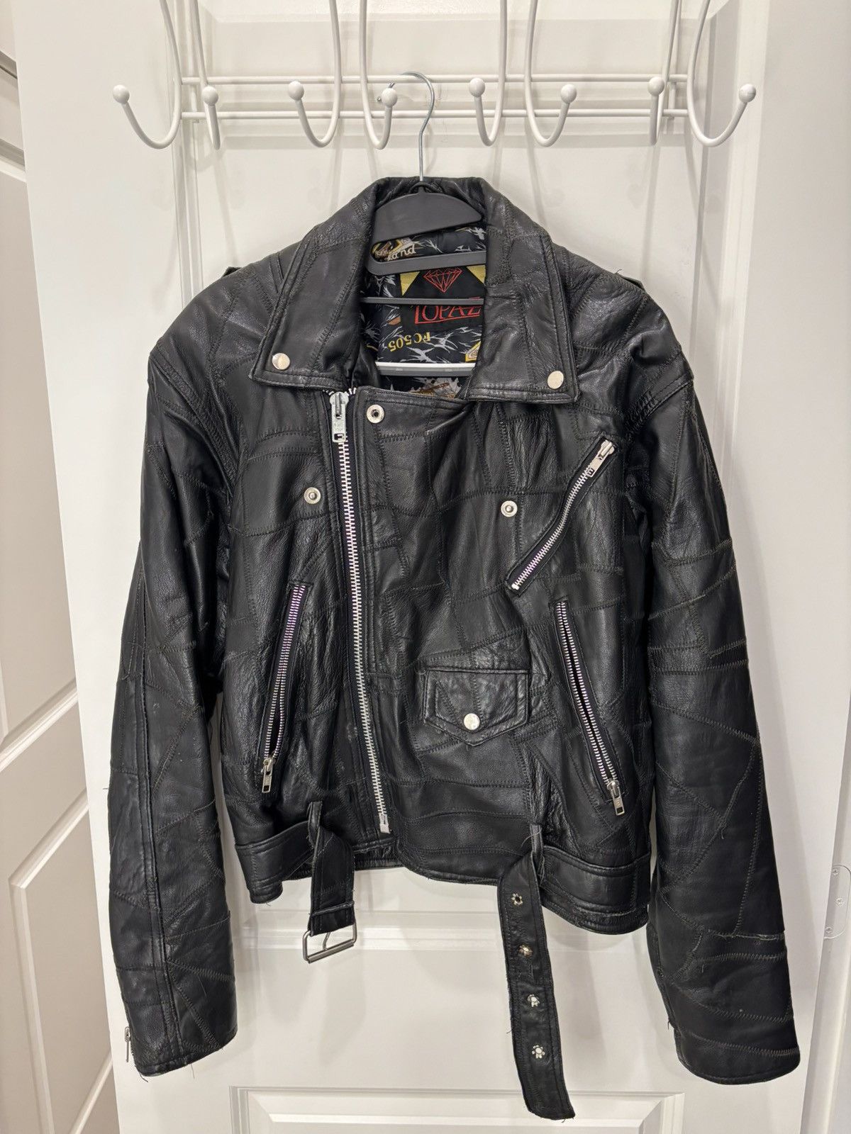 Vintage Black Leather Stitch Jacket Size US M / EU 48-50 / 2 - 1 Thumbnail