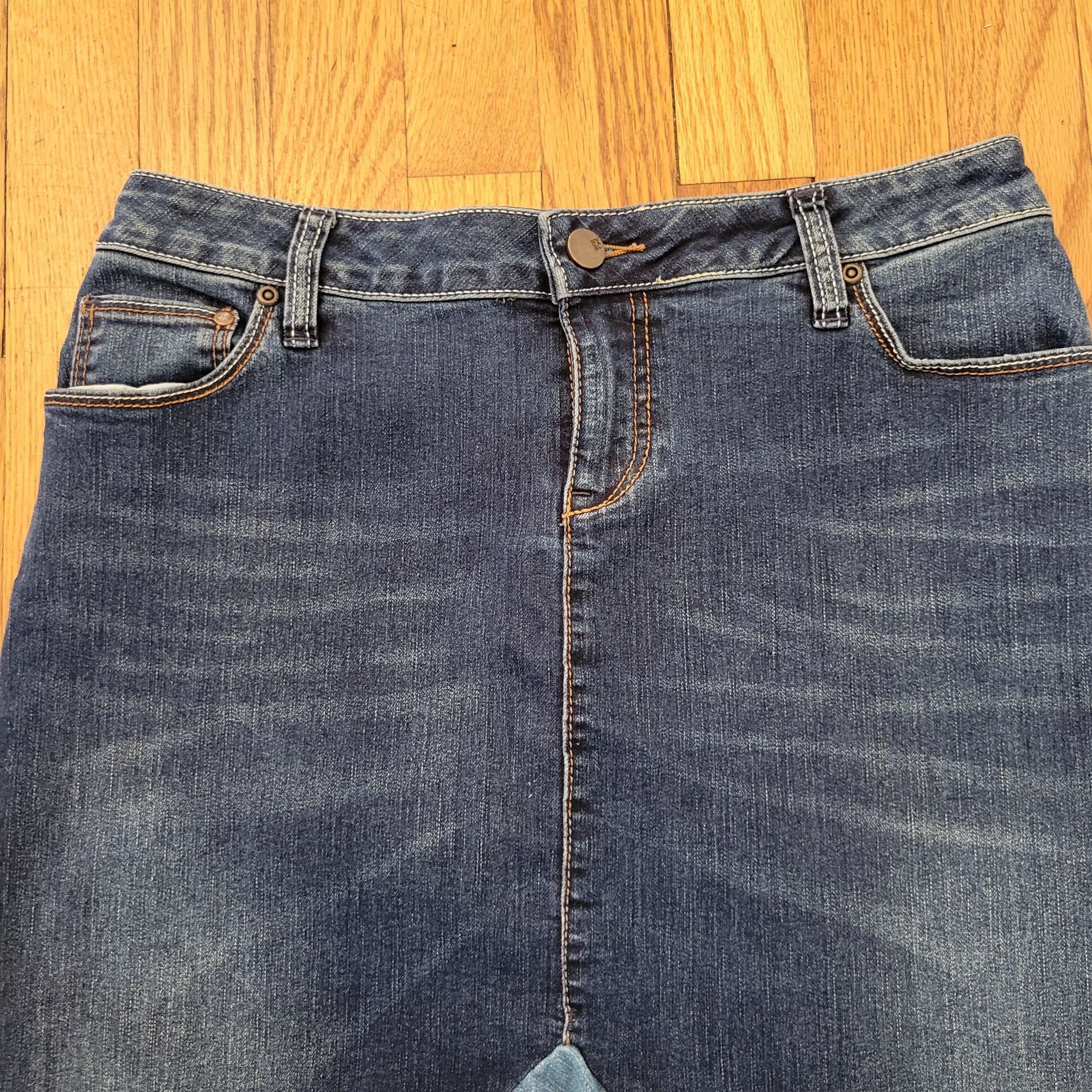 Other SOHO New York Denim Maxi Skirt 4 Frayed Hem Dark Wash Blue J Size 30" / US 8 / IT 44 - 9 Thumbnail