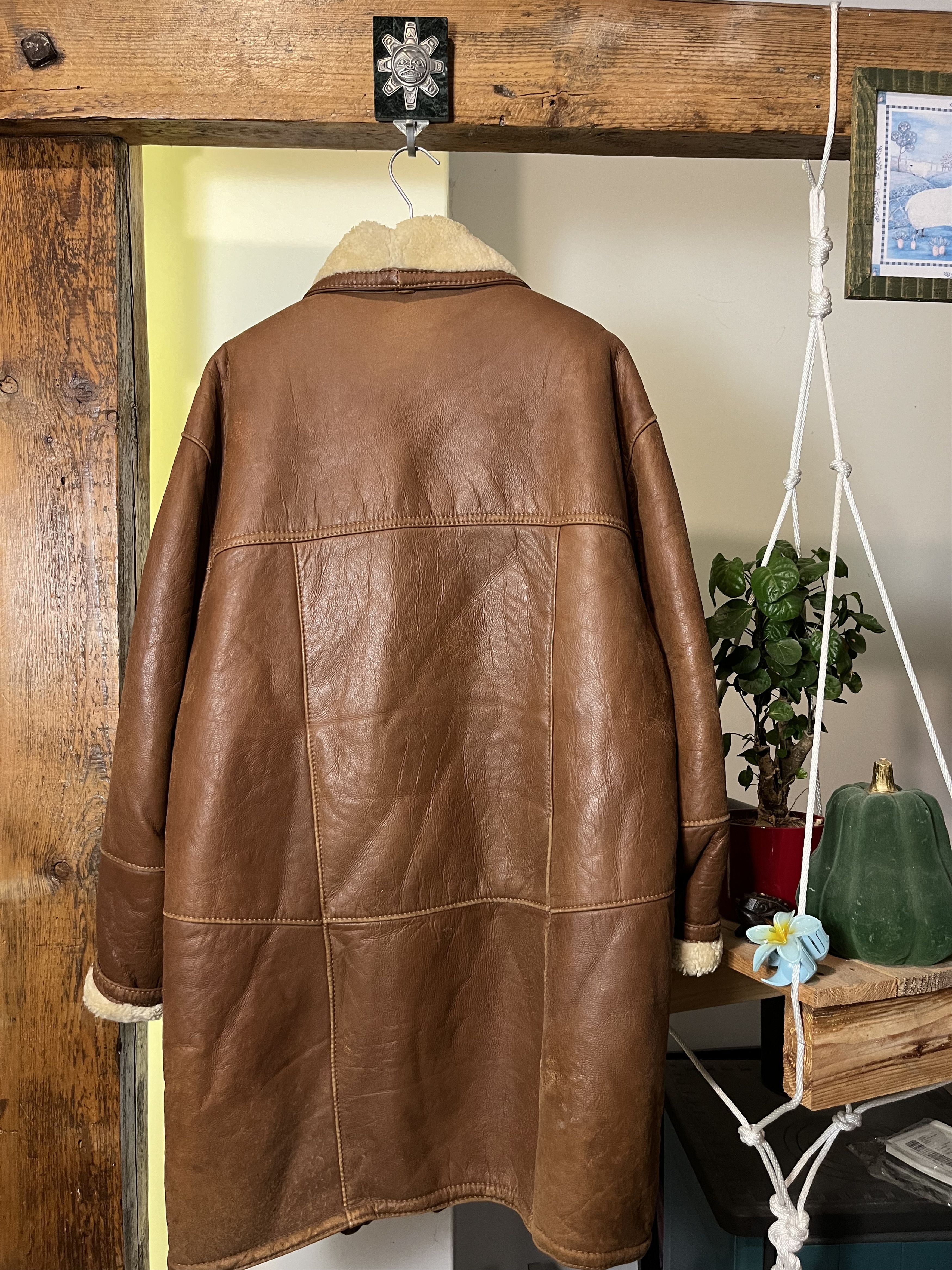 Other Vintage 80s Real Leather Wool Military Heavy Coat Size US M / EU 48-50 / 2 - 3 Thumbnail