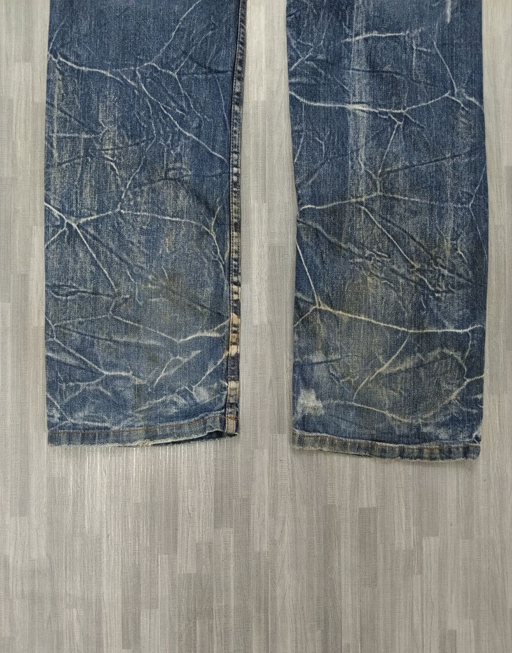 Japanese Brand SiCK DOUBLE WAIST NYLAUS DENIM PANTS Size US 31 - 7 Thumbnail