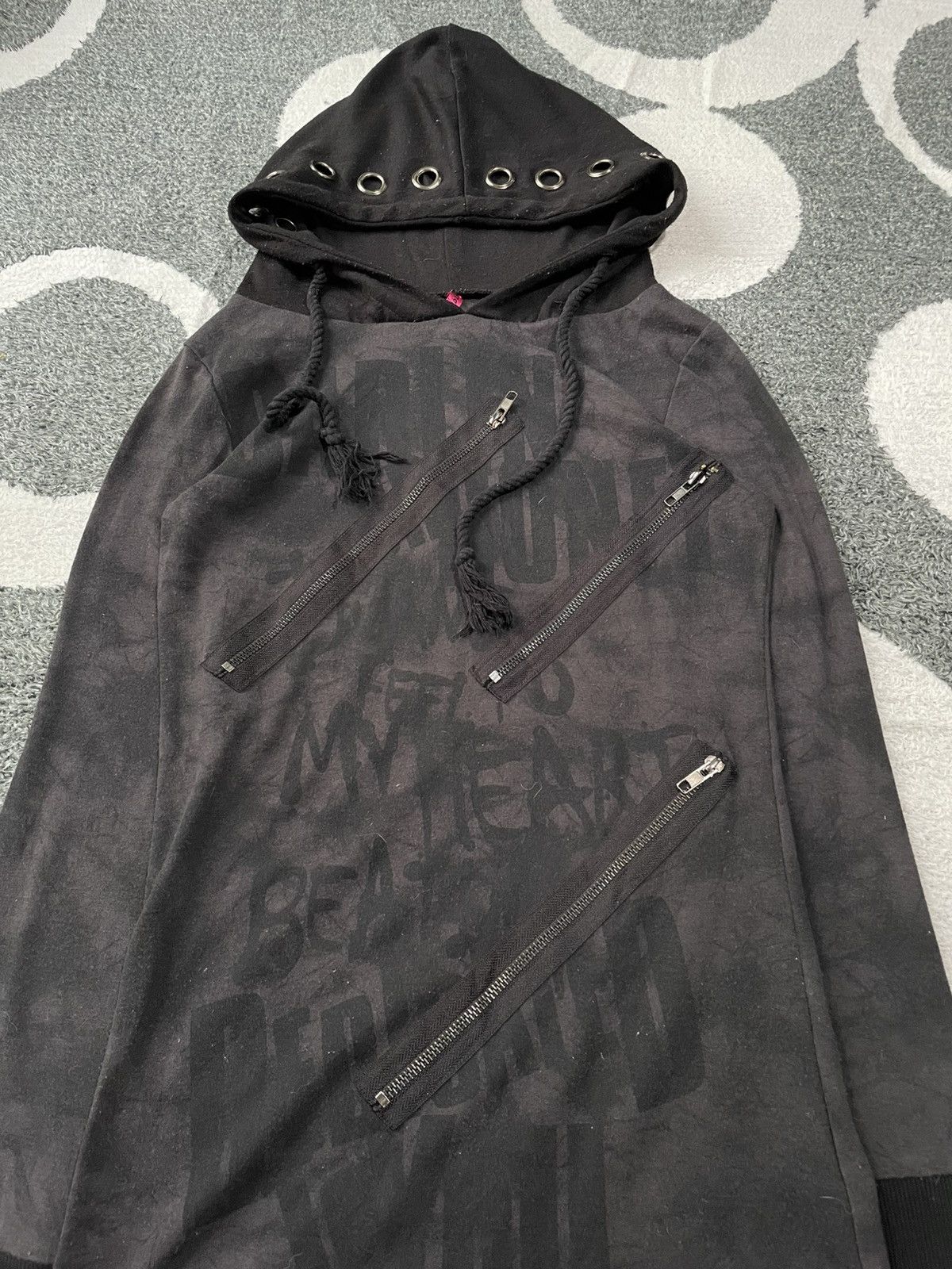 Japanese Brand TRY TO LOVE YOU JAPANESE MULTI ZIPPER STYLE HOODIE Size US S / EU 44-46 / 1 - 3 Thumbnail