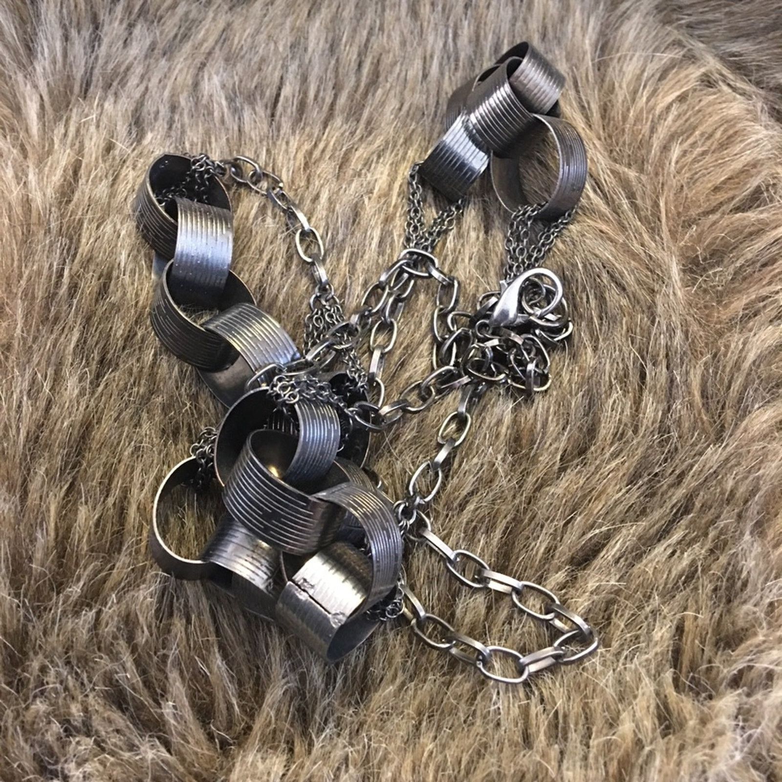 Jewelry Dark chrome tone link chain long necklace Size ONE SIZE - 9 Thumbnail