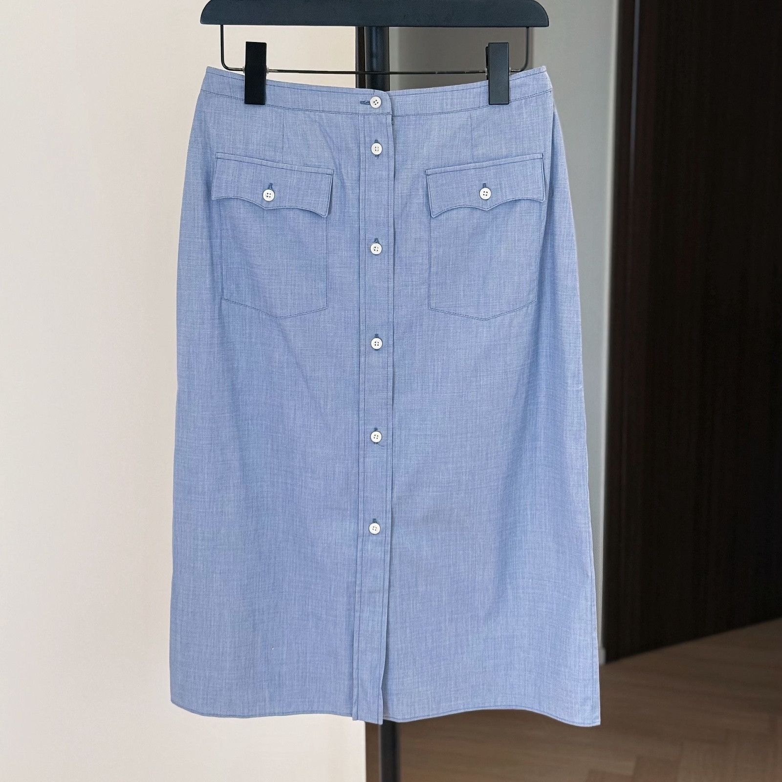 Prada Prada Button Down Midi Skirt Size 40 Size 27" / US 4 / IT 40 - 1 Thumbnail