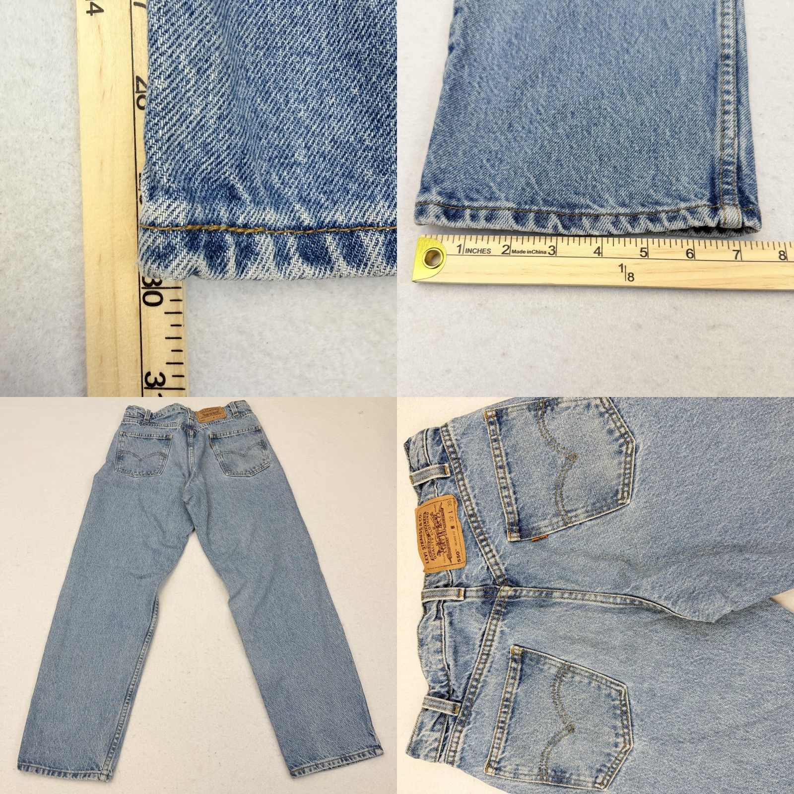 Levi's VTG Orange Tab Levi's 550 Jeans 32 x 30 Light Wash Denim Y2K USA Fabric Size US 32 / EU 48 - 8 Thumbnail